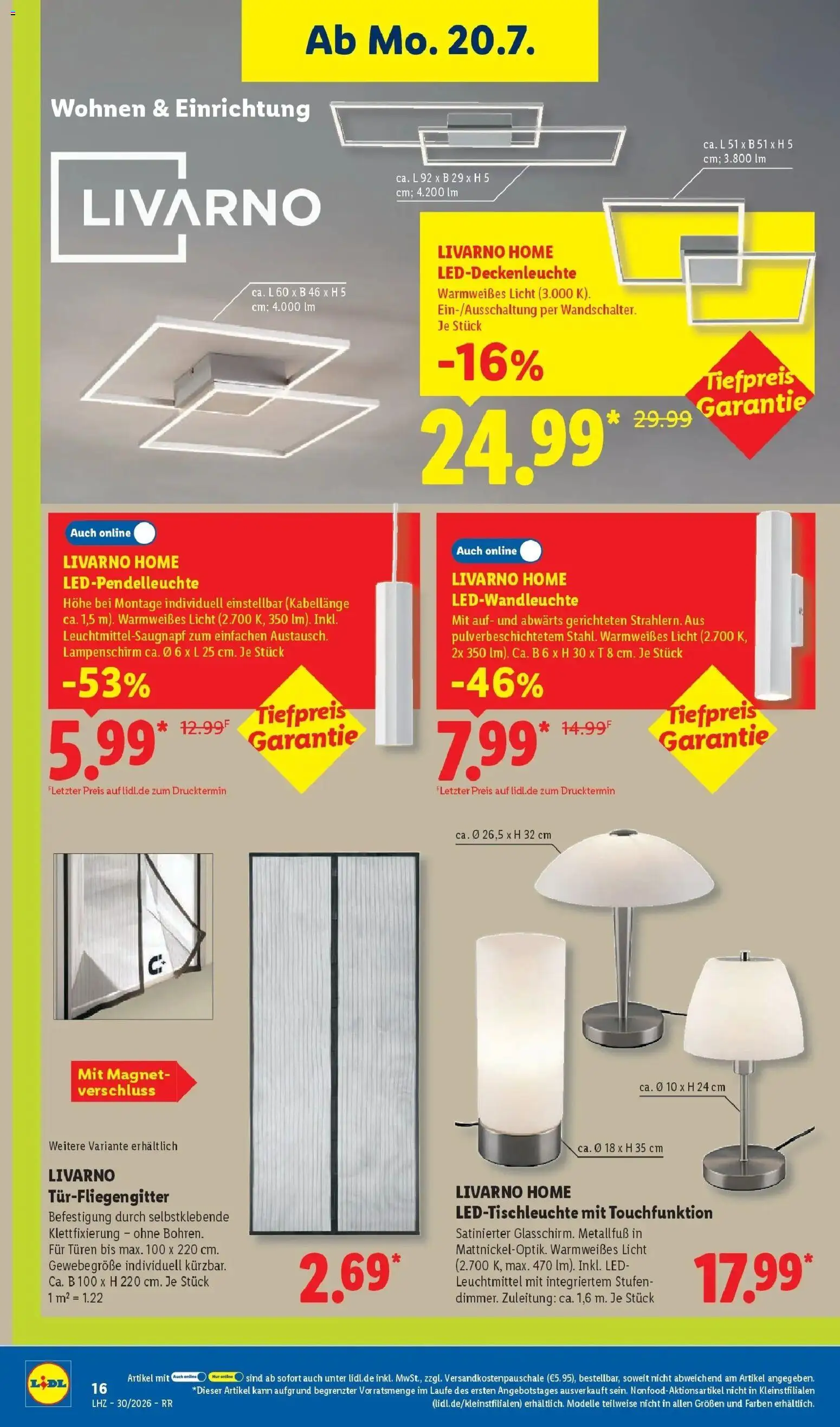 Lidl Prospekt Zülpich – gültig ab 20.07.2026 | Seite: 40 | Produkte: Lampenschirm