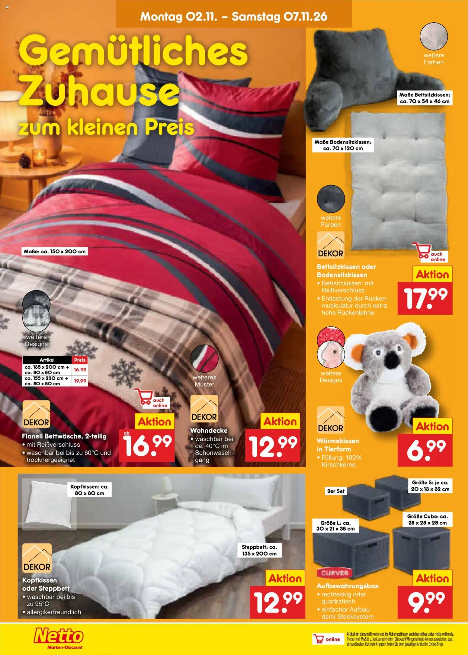 Netto Marken-Discount Prospekt – gültig ab 02.11.2026 | Seite: 36 | Produkte: Kopfkissen