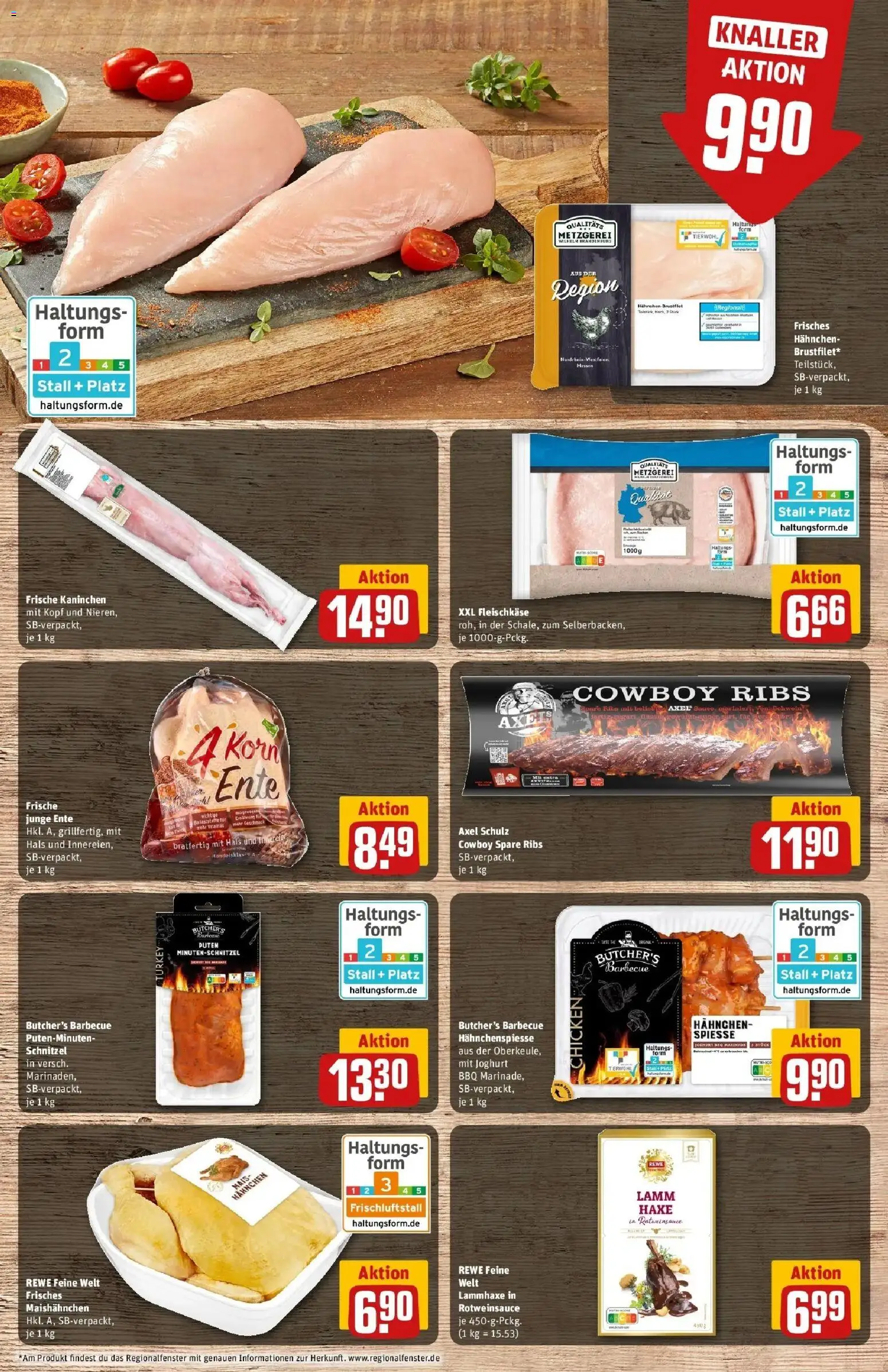 Rewe Prospekt Nideggen – gültig ab 17.05.2026 | Seite: 10 | Produkte: Kaninchen, Spieße, Schnitzel, Ente