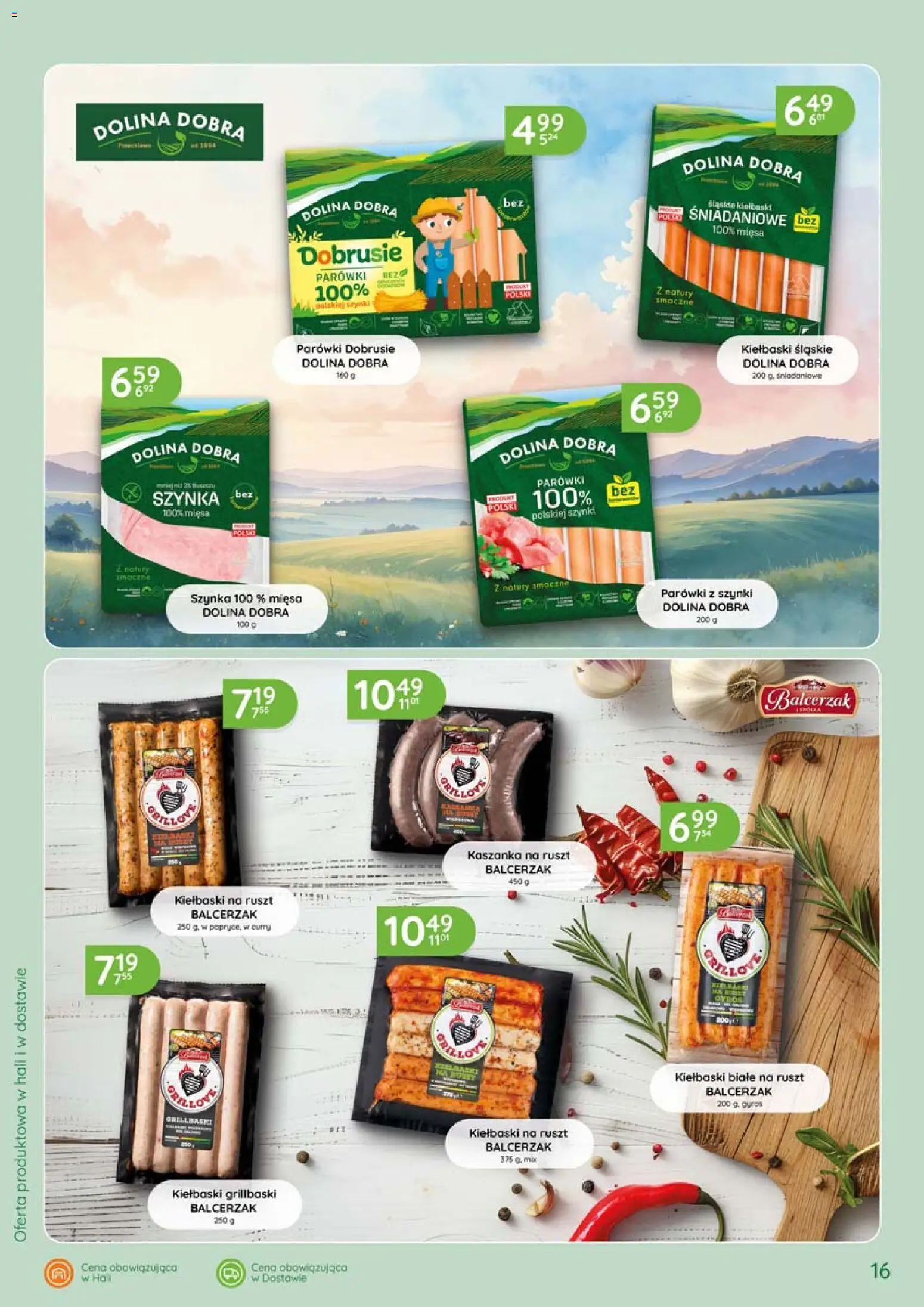Eurocash gazetka - Katalog Wędlin od 07.05.2026 | Strona: 16 | Produkty: Parówki z szynki, Parówki, Kaszanka, Szynka