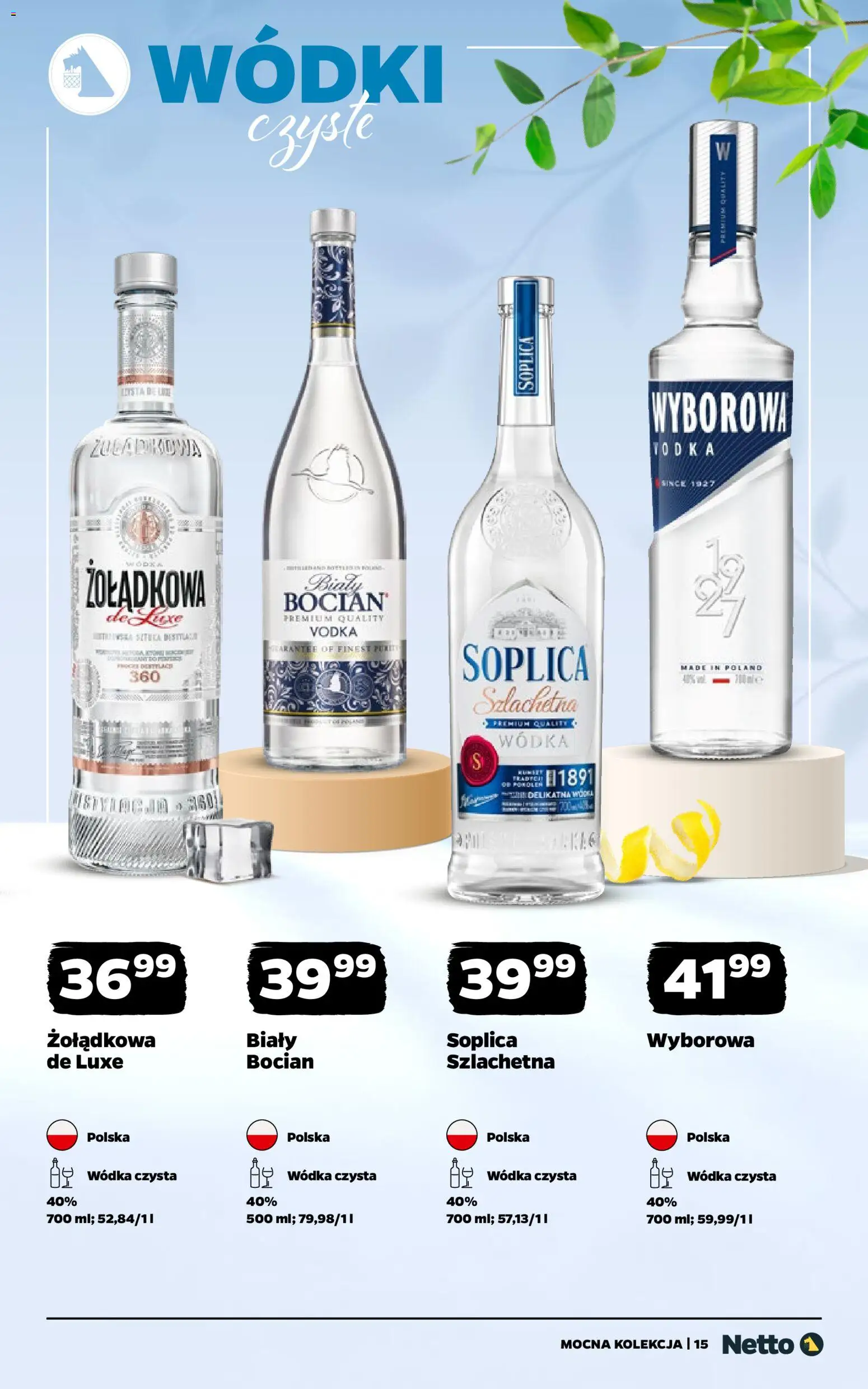 Netto gazetka - Alkohole mocne od 11.05.2026 | Strona: 15 | Produkty: Vodka, Wódka