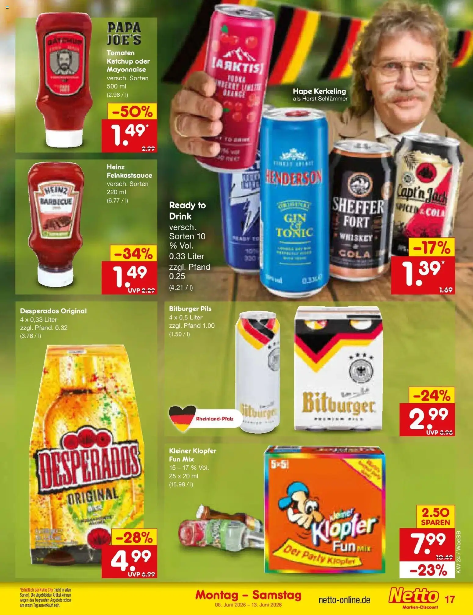 Netto Marken-Discount Prospekt Gemmingen – gültig ab 08.06.2026 | Seite: 27 | Produkte: Bitburger, Pils, Desperados, Whiskey