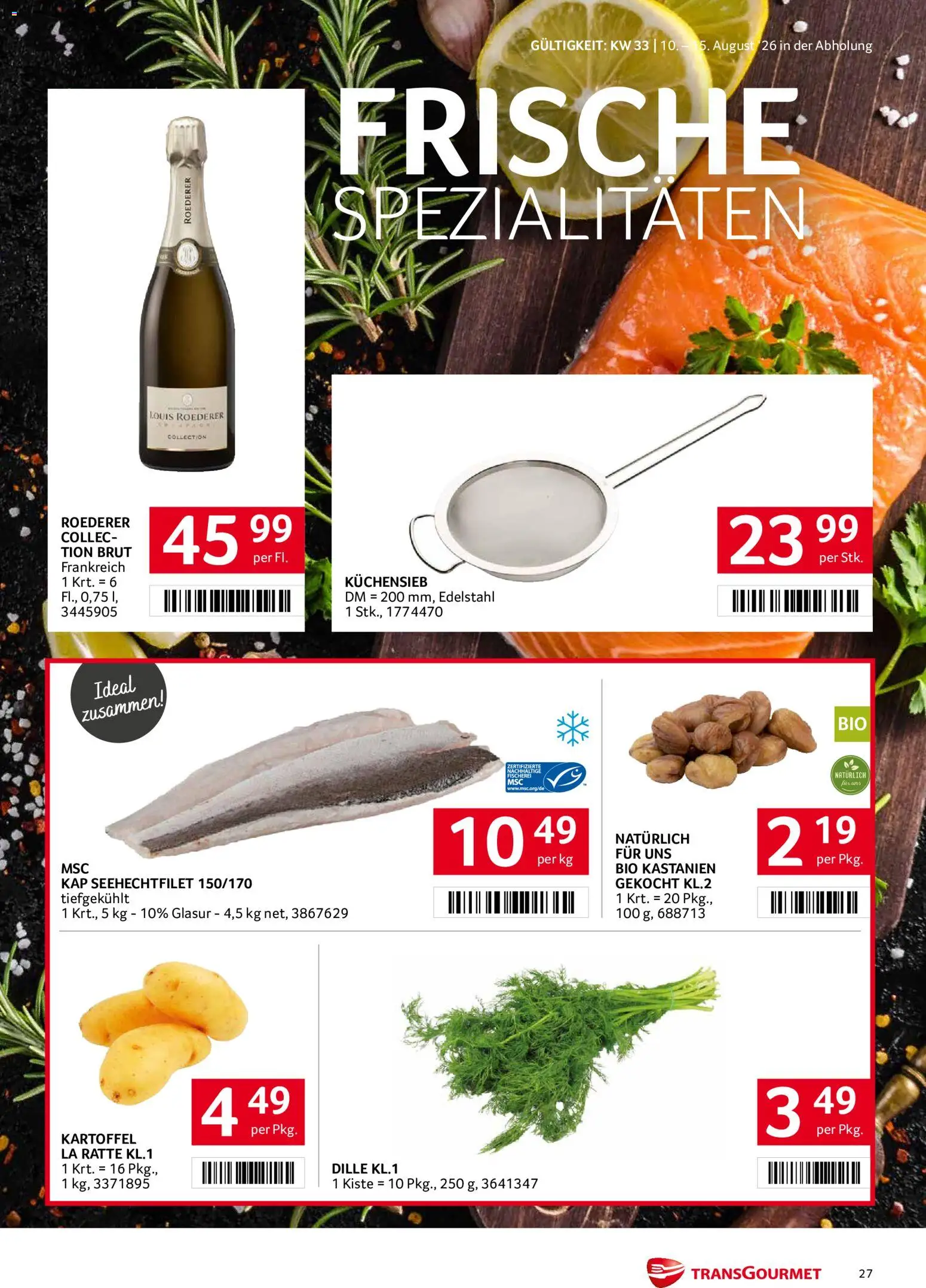Transgourmet Flugblatt gültig ab 10.08.2026 | Seite: 27