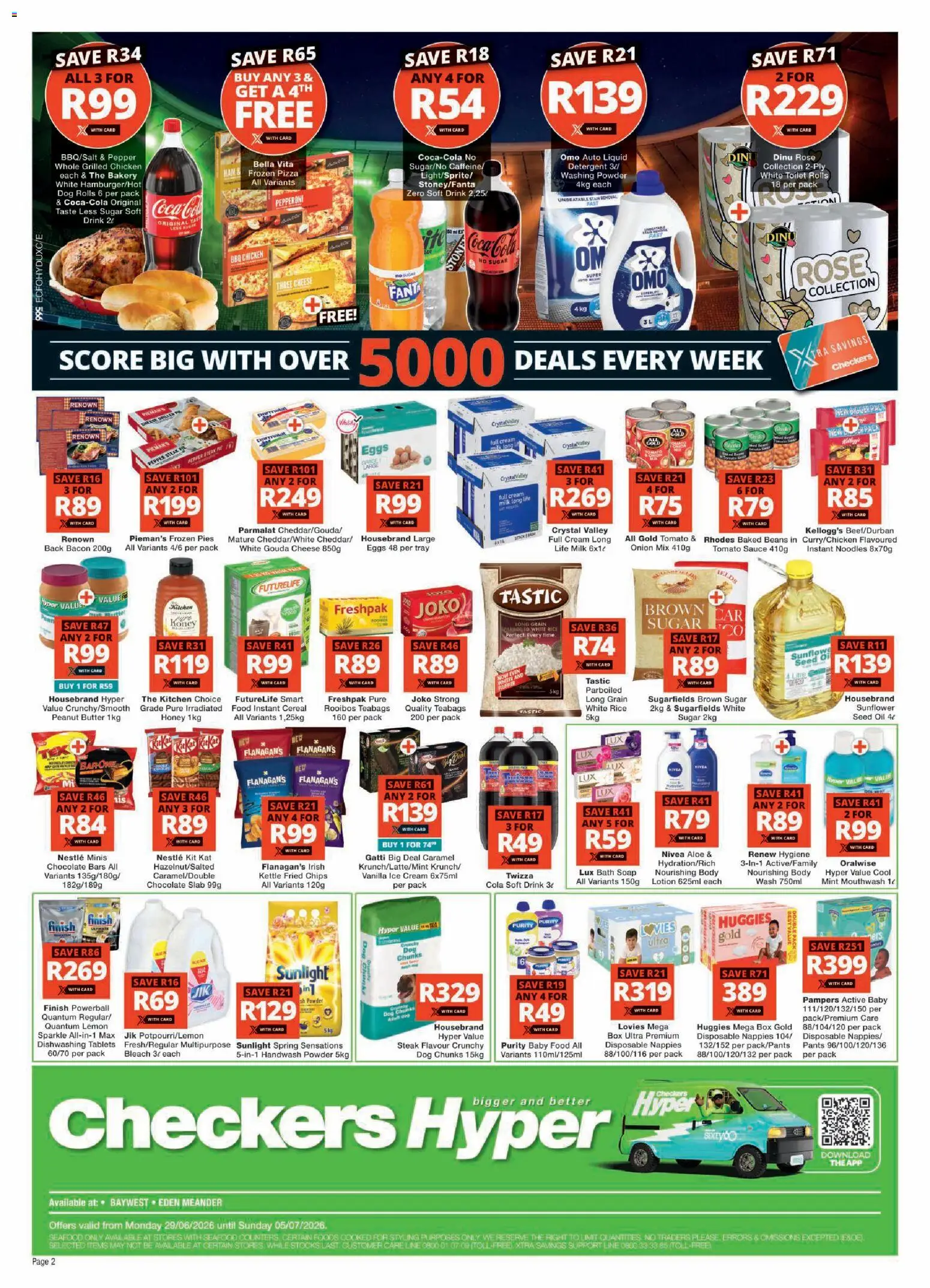 New Checkers catalogue – valid from 29/06/2026 | Page: 2 | Products: Handwash, Toilet, Cheese, Pepper