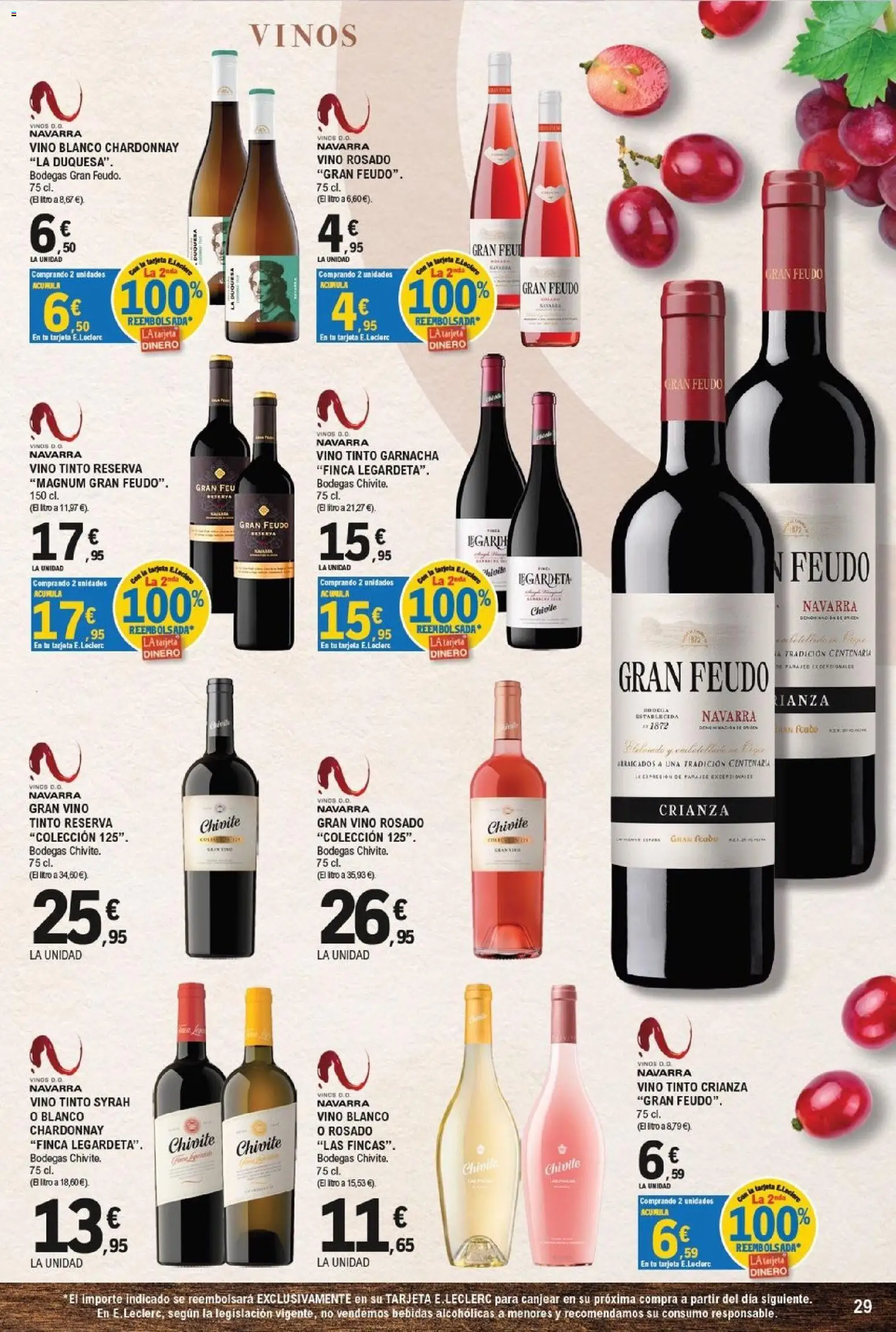 E.Leclerc - Pamplona │ válido desde el 30/09/2026 | Página: 29 | Productos: Vino tinto, Vino, Magnum, Vino blanco