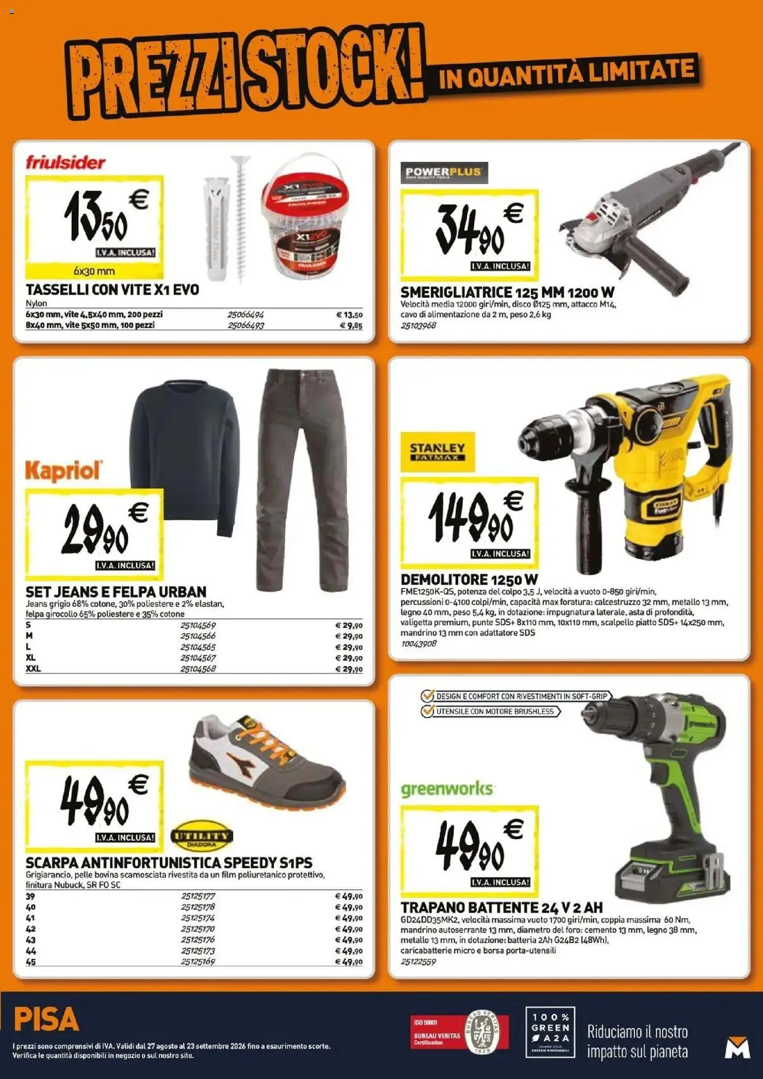 Nuovo TECNOMAT catalogo Pisa dal 27/08/2026 > offerte anteprima 🛍️ | Pagina: 19 | Prodotti: Borsa, Batteria, Cemento, Caricabatterie