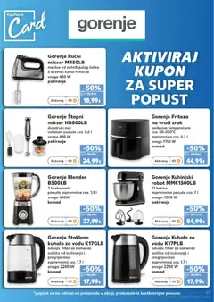 Gorenje Friteza na vrući zrak, podesiva temperatura cca. 80-200°C zapremnina cca. 5,7 l snaga 1750 W komad - Pregled kataloga iz trgovine Kaufland, vrijedi od 02.09.2026 | Stranica: 27