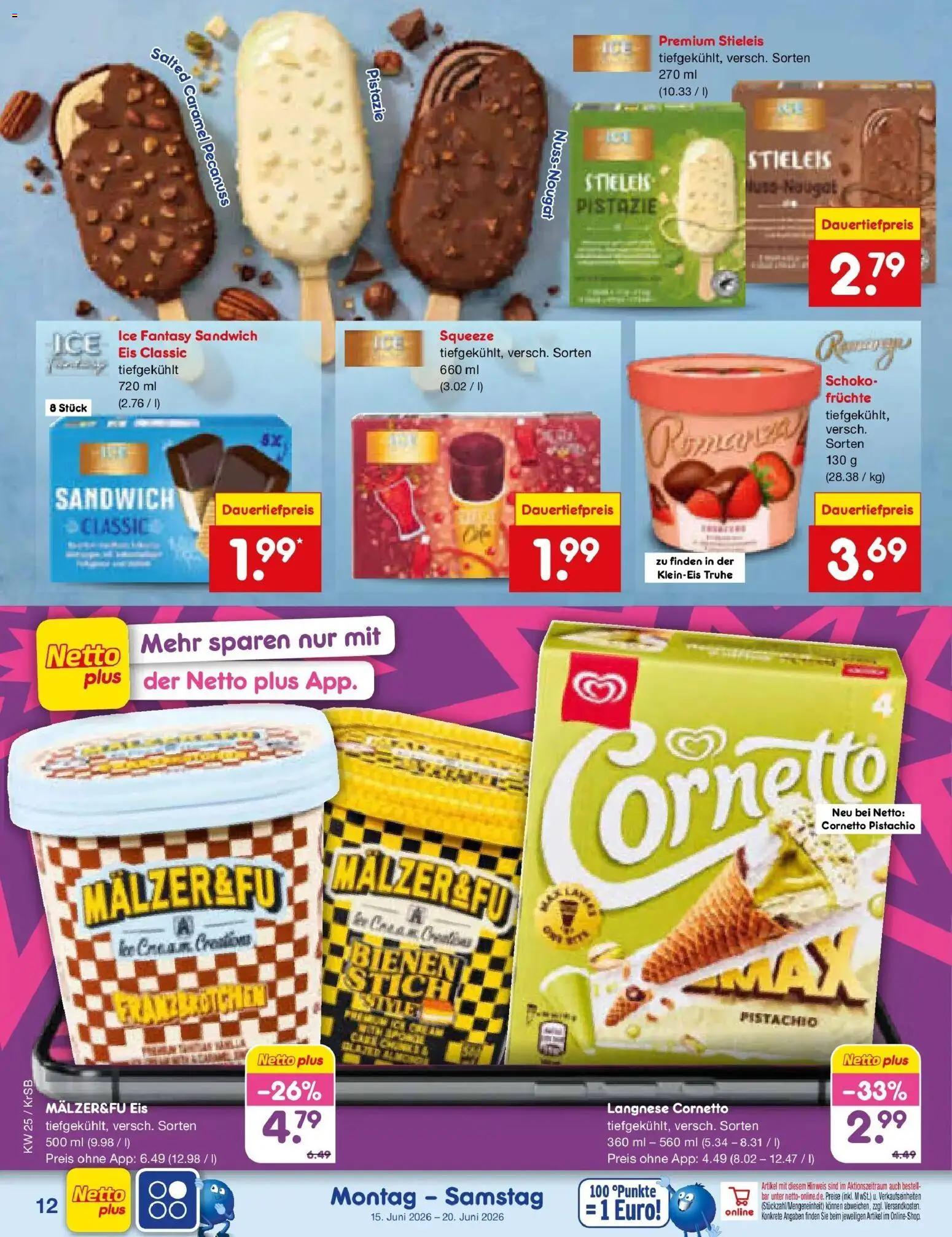 Netto Marken-Discount Prospekt Jüchen – gültig ab 15.06.2026 | Seite: 16 | Produkte: Langnese, Truhe, Eis