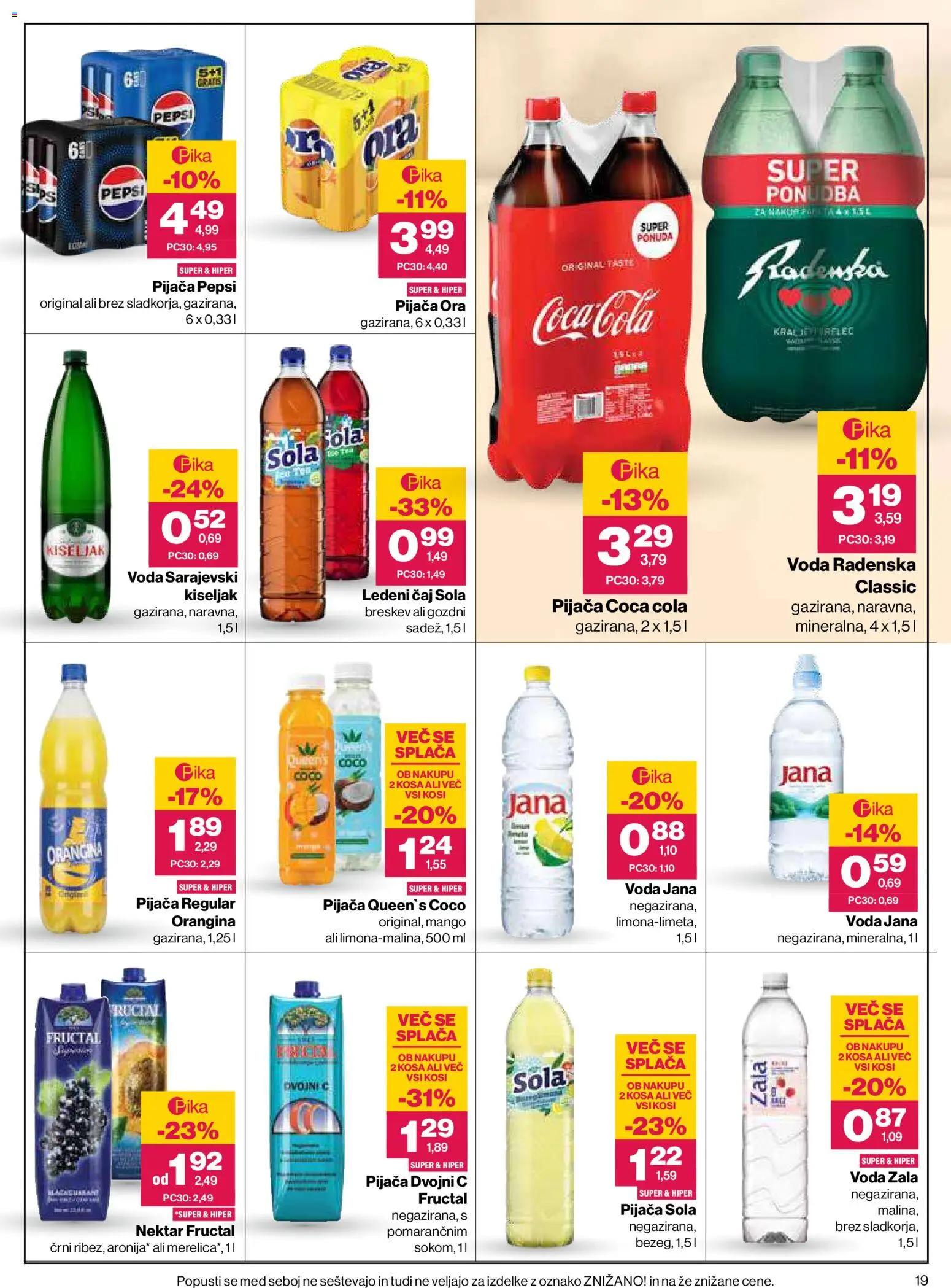 Novi Mercator katalog ponudbe – veljaven od 30.07.2026 | Stran: 19 | Izdelki: Med, Caj, Voda, Mango