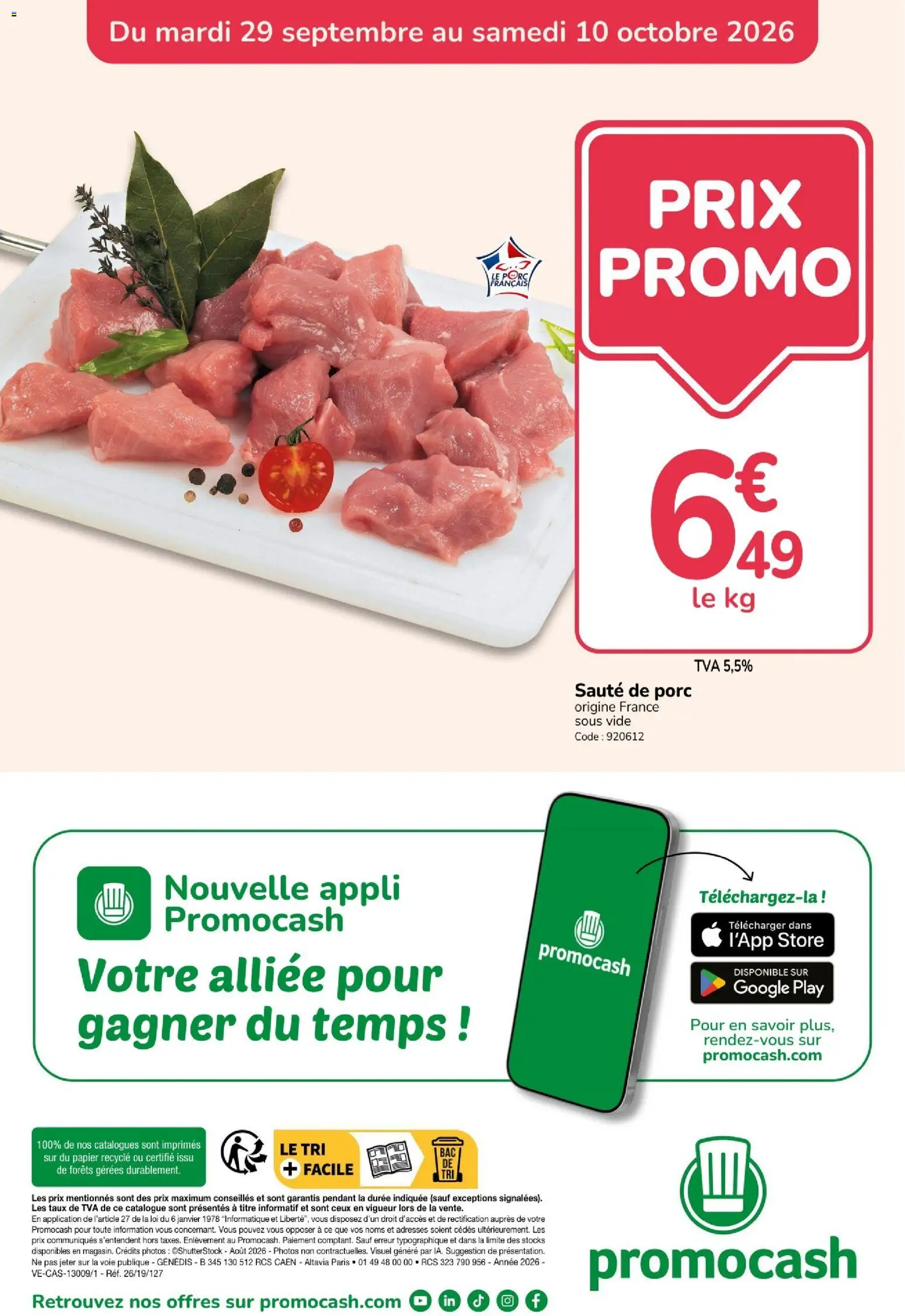{H1} | Page: 24 | Produits: Store, Sauté de porc, Porc