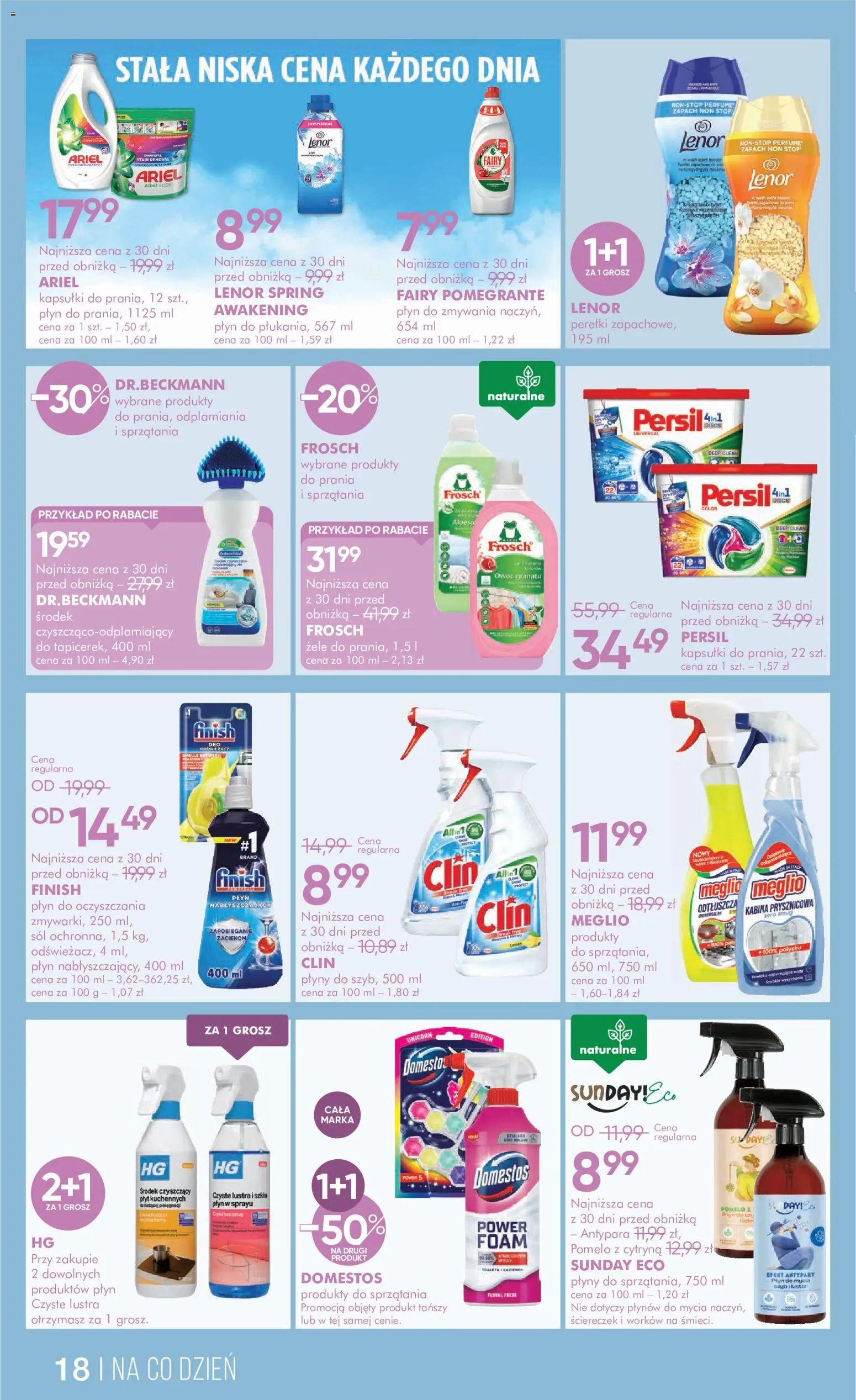 Super-pharm gazetka od 19.09.2026 | Strona: 18 | Produkty: Meglio, Ariel, Domestos, Sól