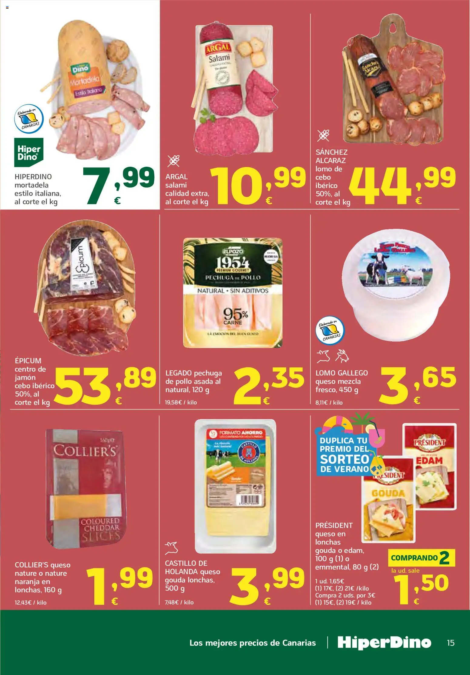 HiperDino folleto │ válido desde el 21/07/2026 | Página: 15 | Productos: Queso, Jamón, Salami, Mortadela