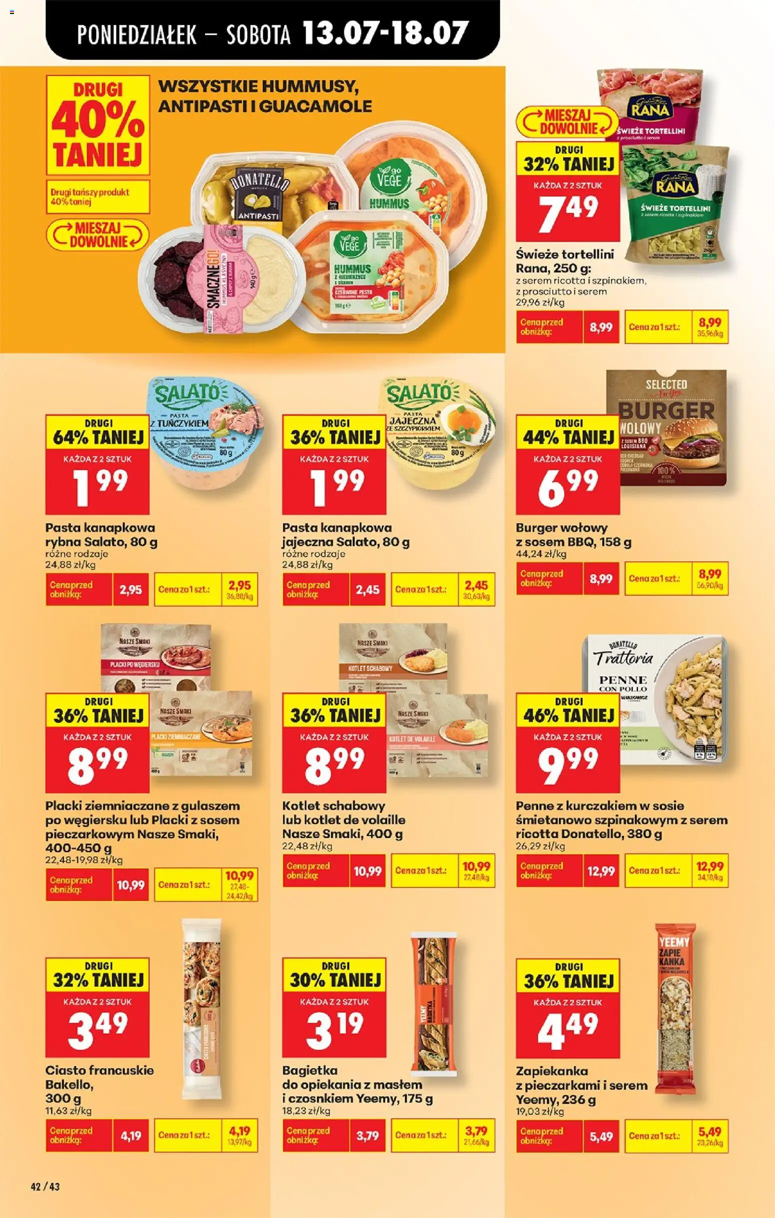Biedronka Polsko leták od 13.07.2026 | Strana: 58 | Produkty: Penne, Burger, Prosciutto, Tortellini