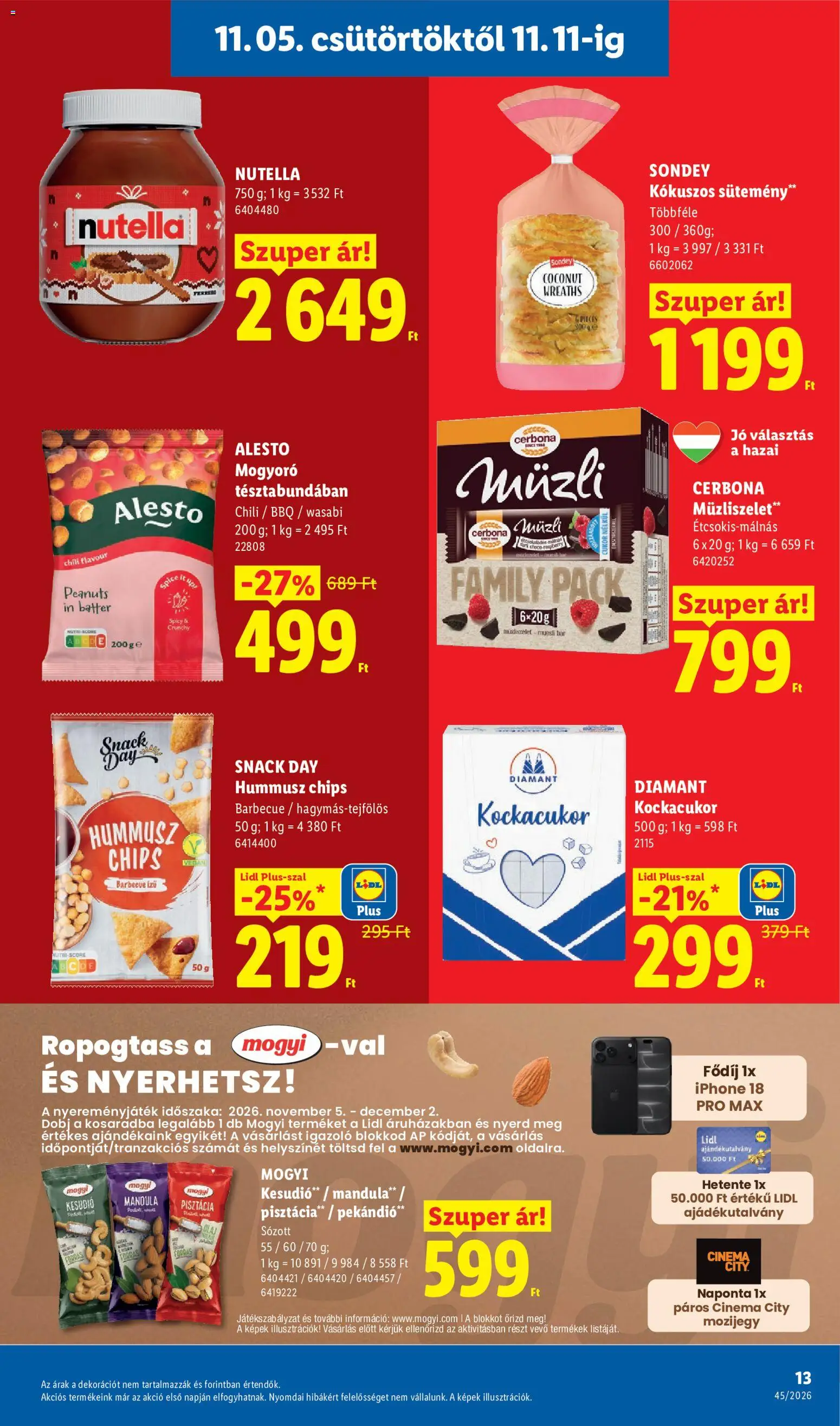 Lidl akciós ujság - amely érvényes a következő dátumtól: 2026.11.05. | Oldal: 13