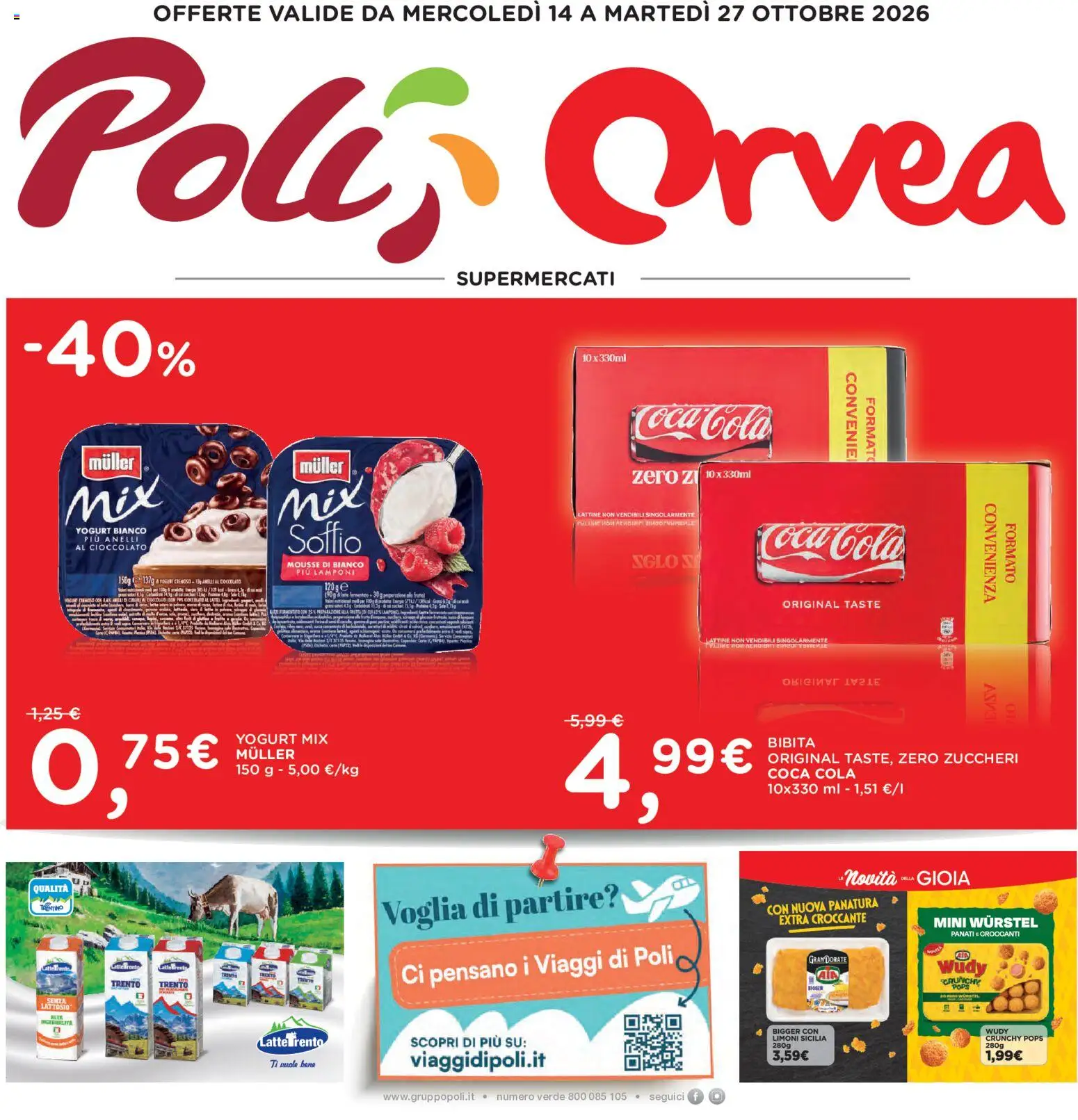 Volantino Poli del 14/10/2026 | Pagina: 1 | Prodotti: Lamponi, Latte, Bibita, Limoni
