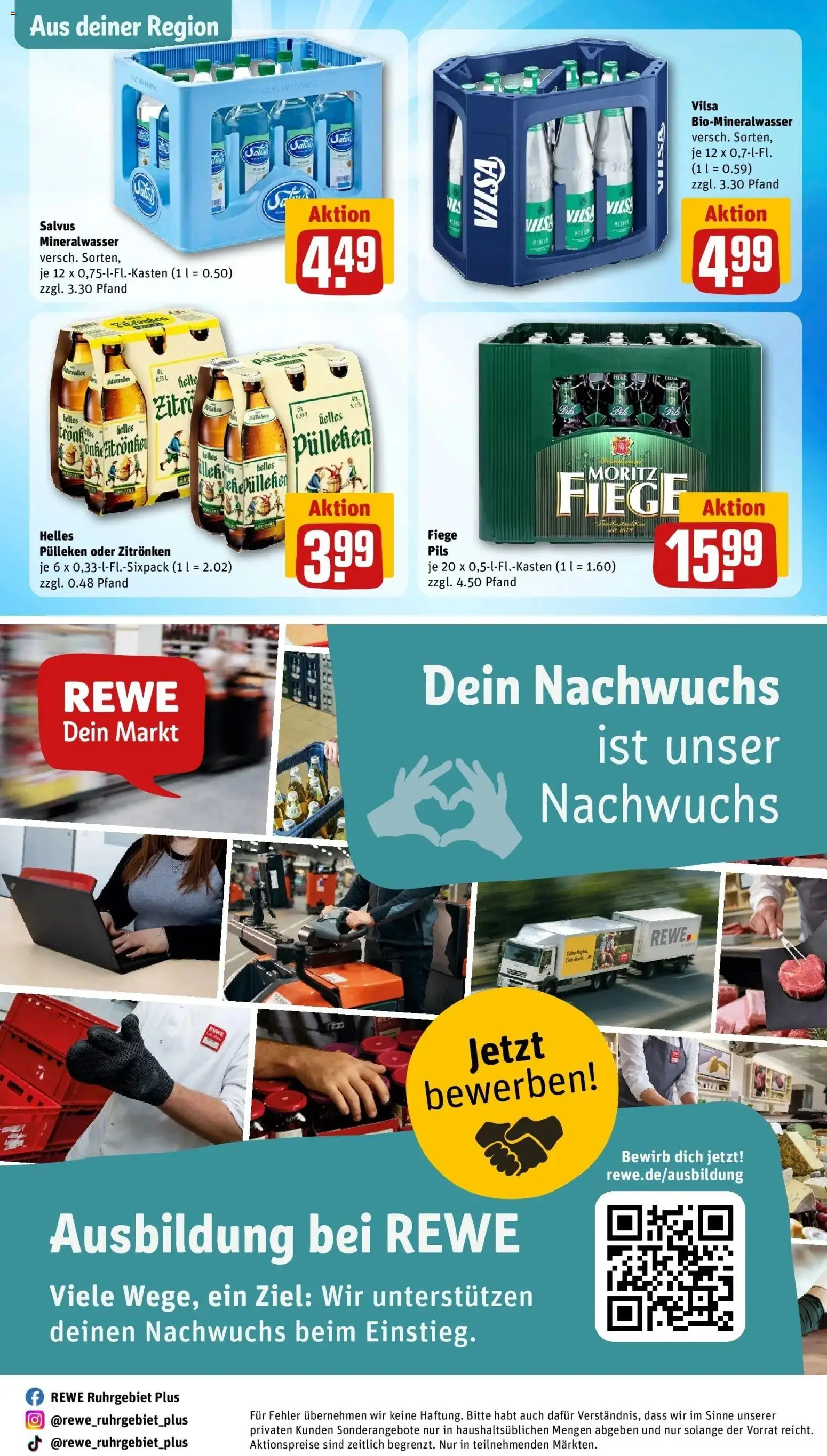 REWE Prospekt ab 05.10.2026 zum Blättern » Angebote | Seite: 33 | Produkte: Pils, Mineralwasser