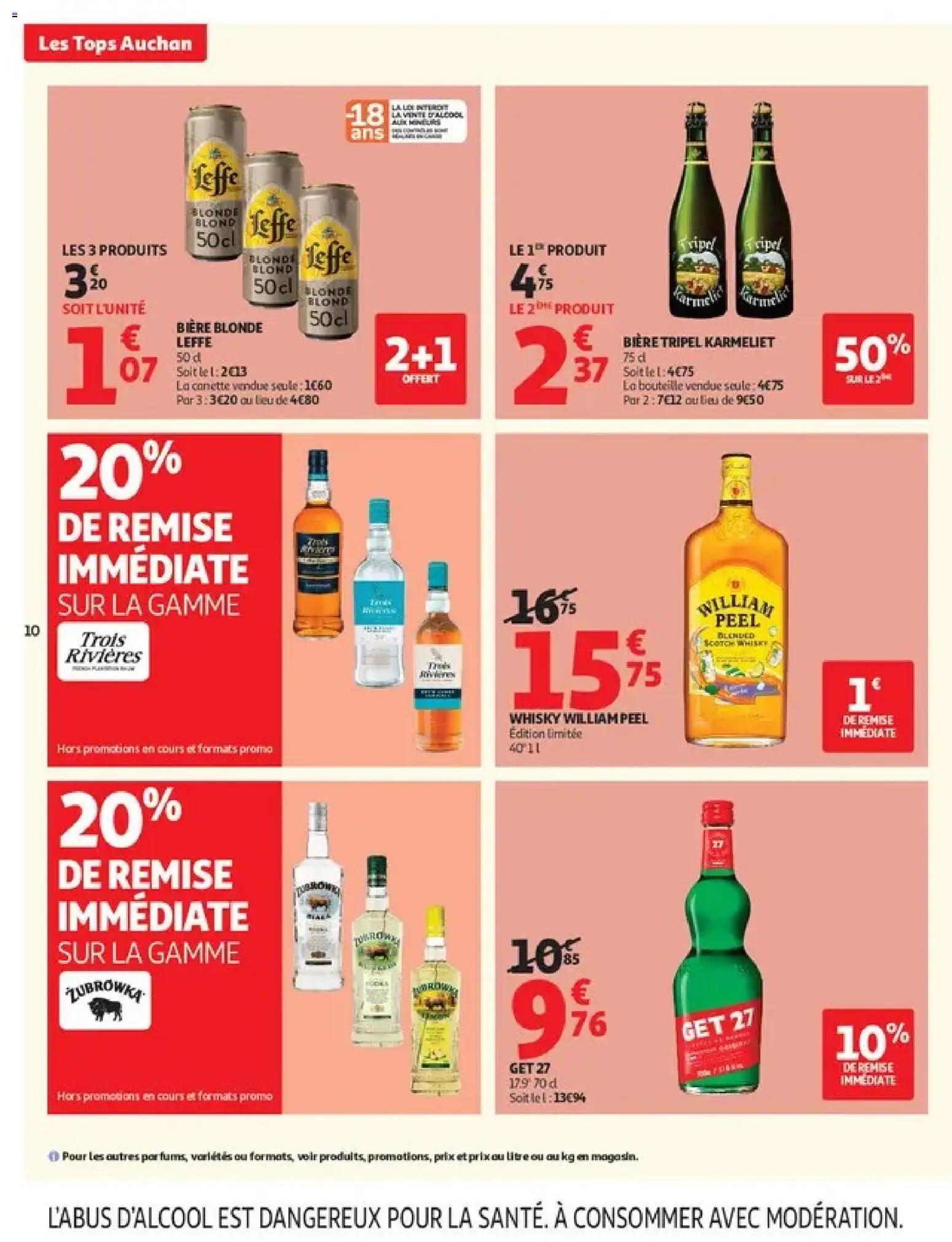 {H1} | Page: 10 | Produits: Whisky, Liqueur, Bière blonde, Biere blonde leffe