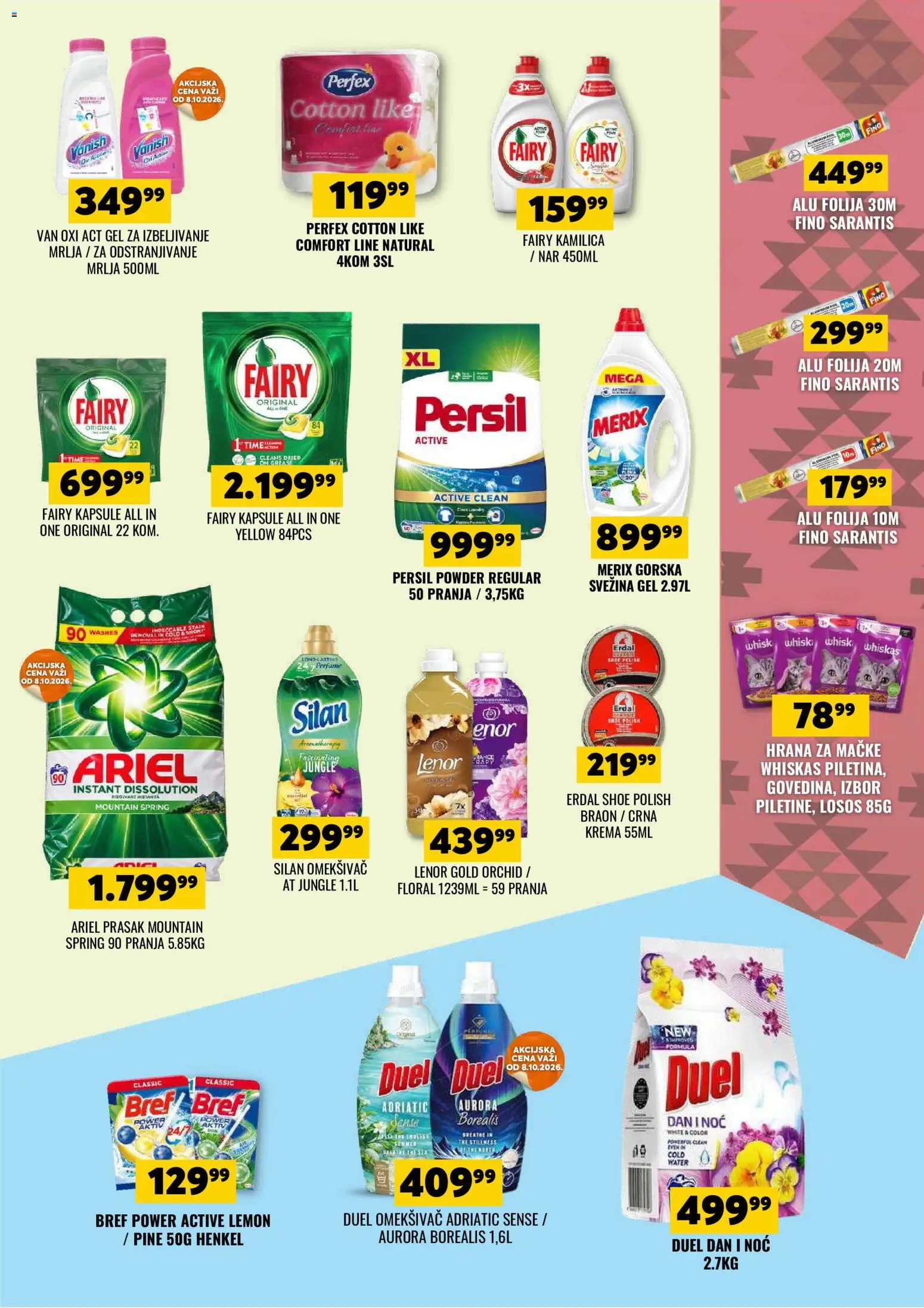 Tekijanka katalog - važi od 07.10.2026 | Strana: 15 | Proizvode: Losos, Nar, Whiskas, Persil
