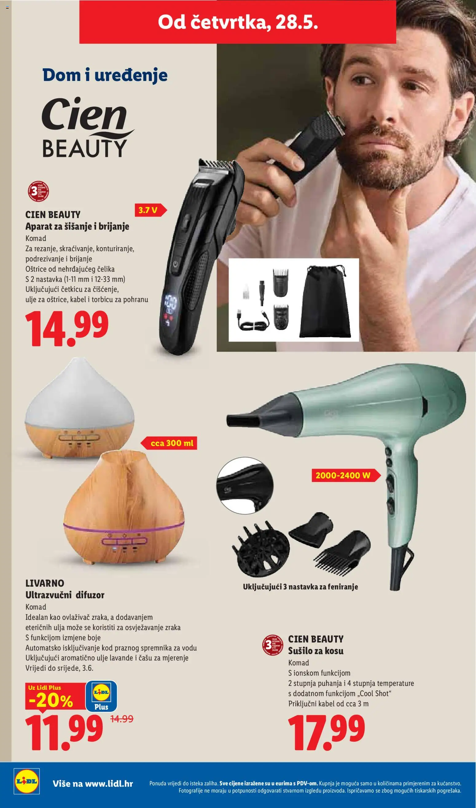 Lidl katalog | vrijedi od 25.05.2026 | Stranica: 46 | Proizvodi: Sušilo za kosu, Ulje, Kabel