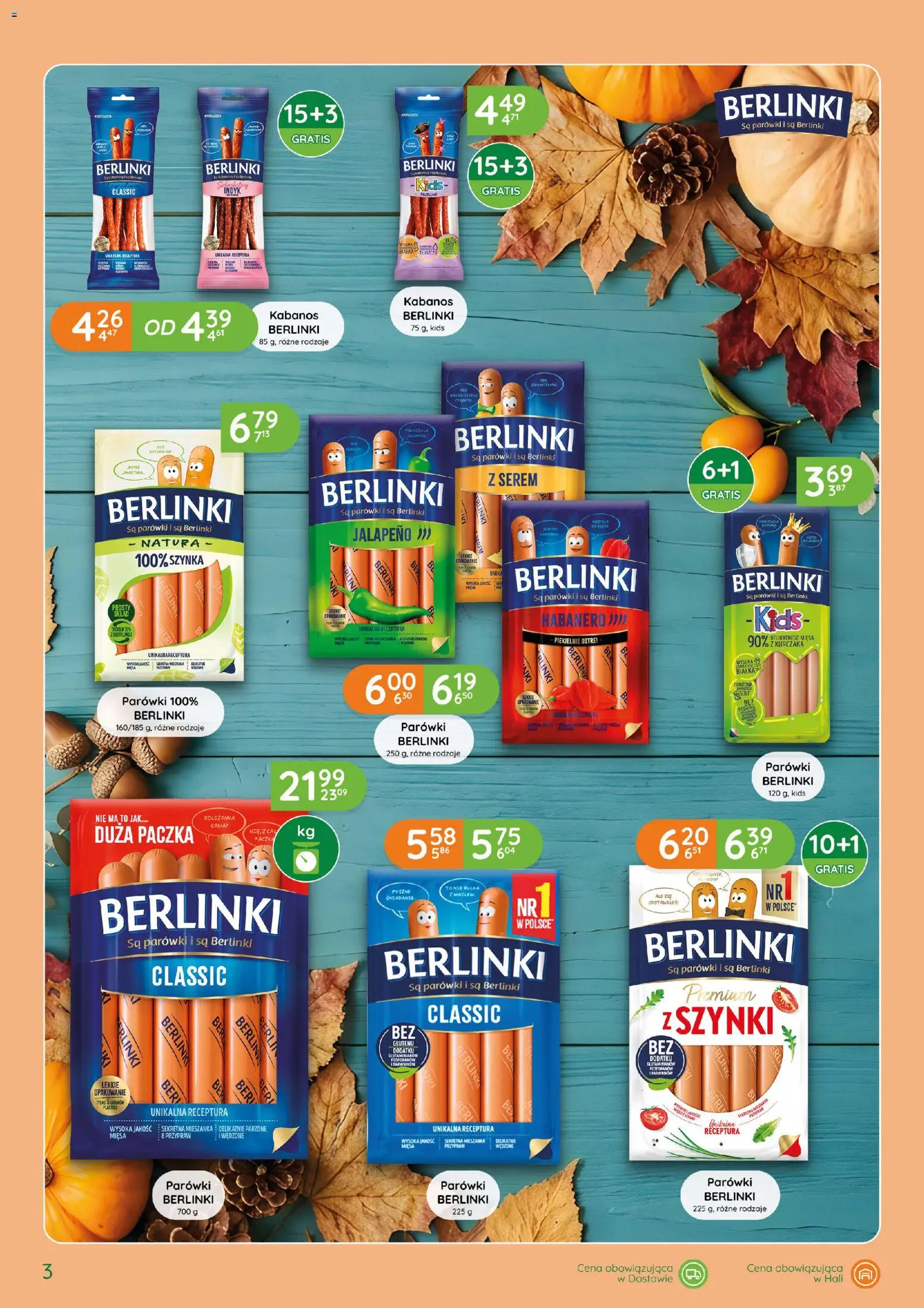 Eurocash gazetka - Katalog Wędlin od 03.09.2026 | Strona: 3 | Produkty: Serem, Parówki berlinki, Parówki, Berlinki