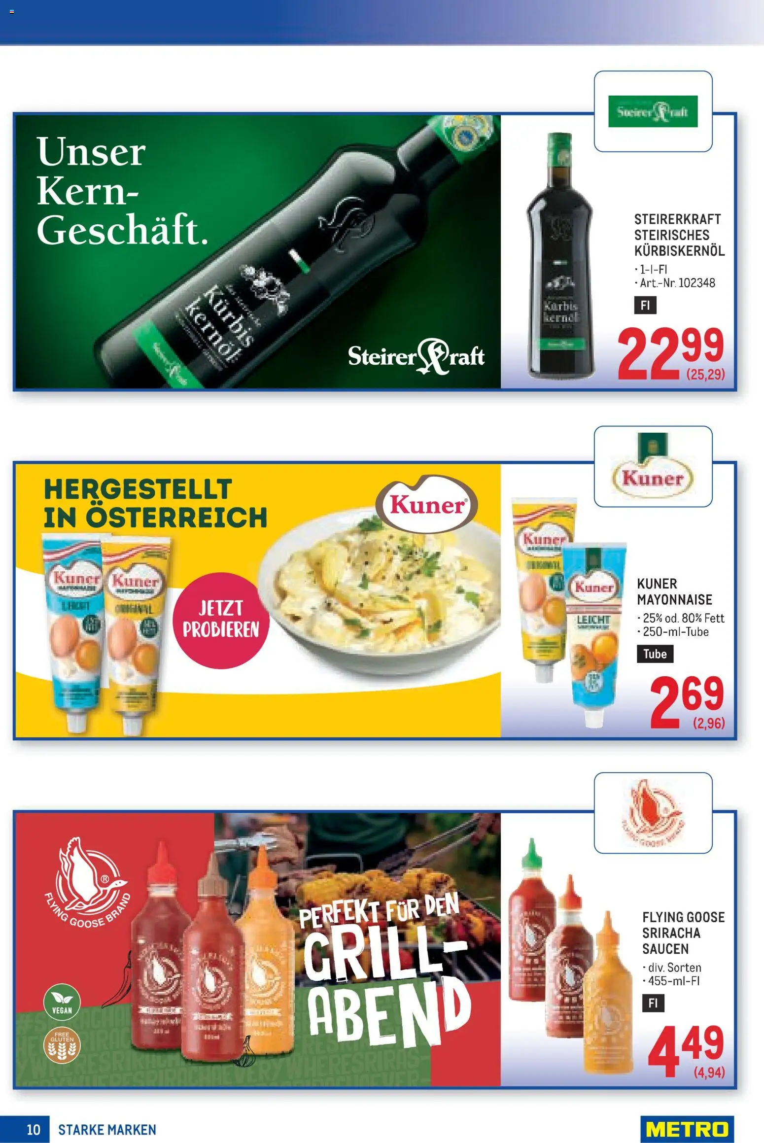 Metro angebote Starke Marken gültig ab 20.08.2026 | Seite: 10 | Produkte: Mayonnaise, Kürbis, Grill