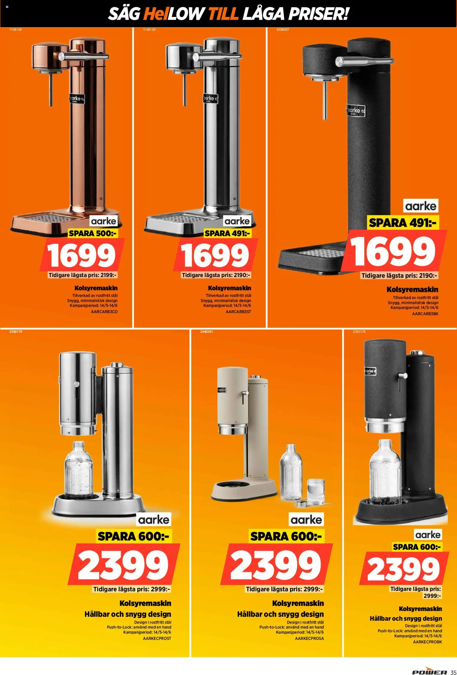 Power reklamblad aktuell från 18.05.2026 | Sida: 35 | Produkter: Såg, Kolsyremaskin