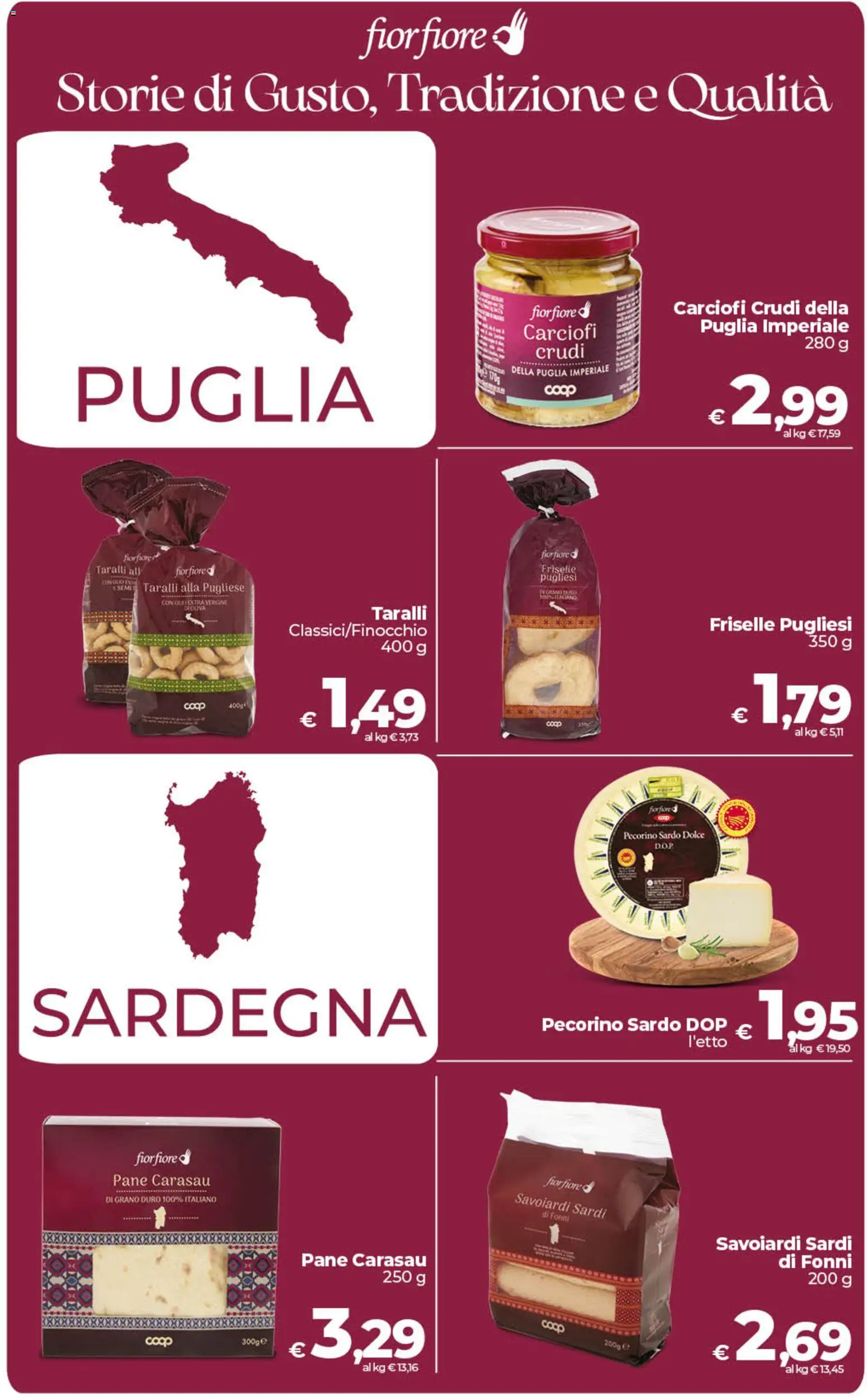 Volantino COOP del 21/07/2026 | Pagina: 6 | Prodotti: Pane, Carciofi, Taralli, Pecorino