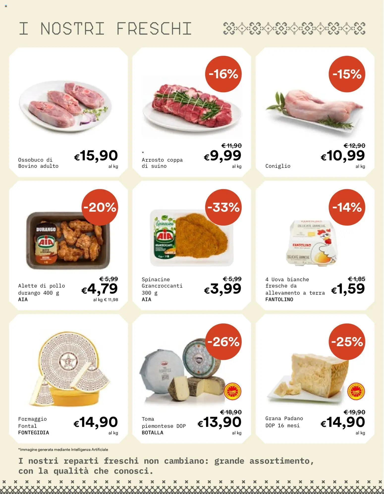 Volantino Borello Supermercati del 08/10/2026 | Pagina: 4 | Prodotti: Pollo, Suino, Ossobuco, Terra