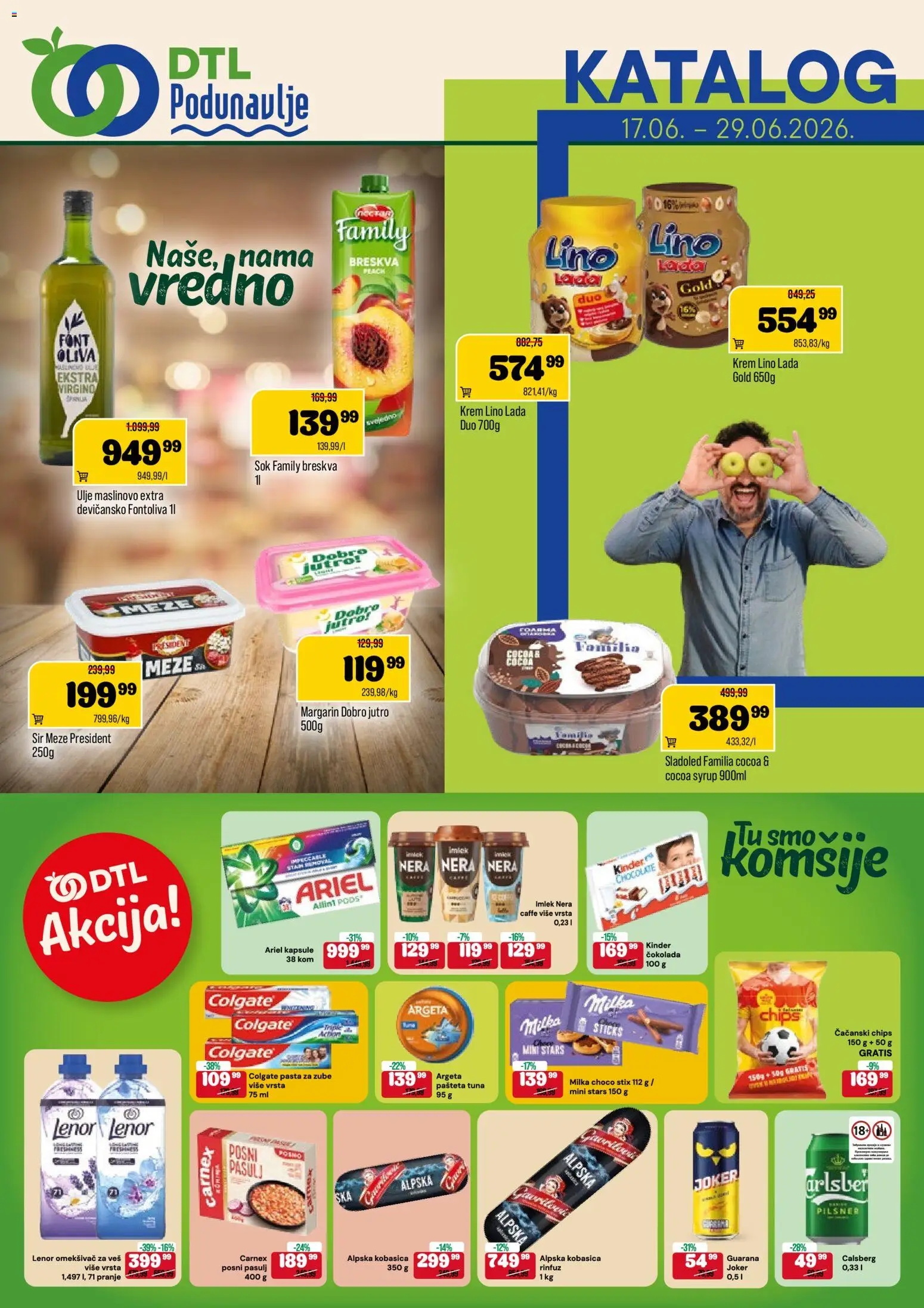 Podunavlje katalog - važi od 17.06.2026 | Strana: 1 | Proizvode: Kapsule, Sladoled, Sok, Kobasica