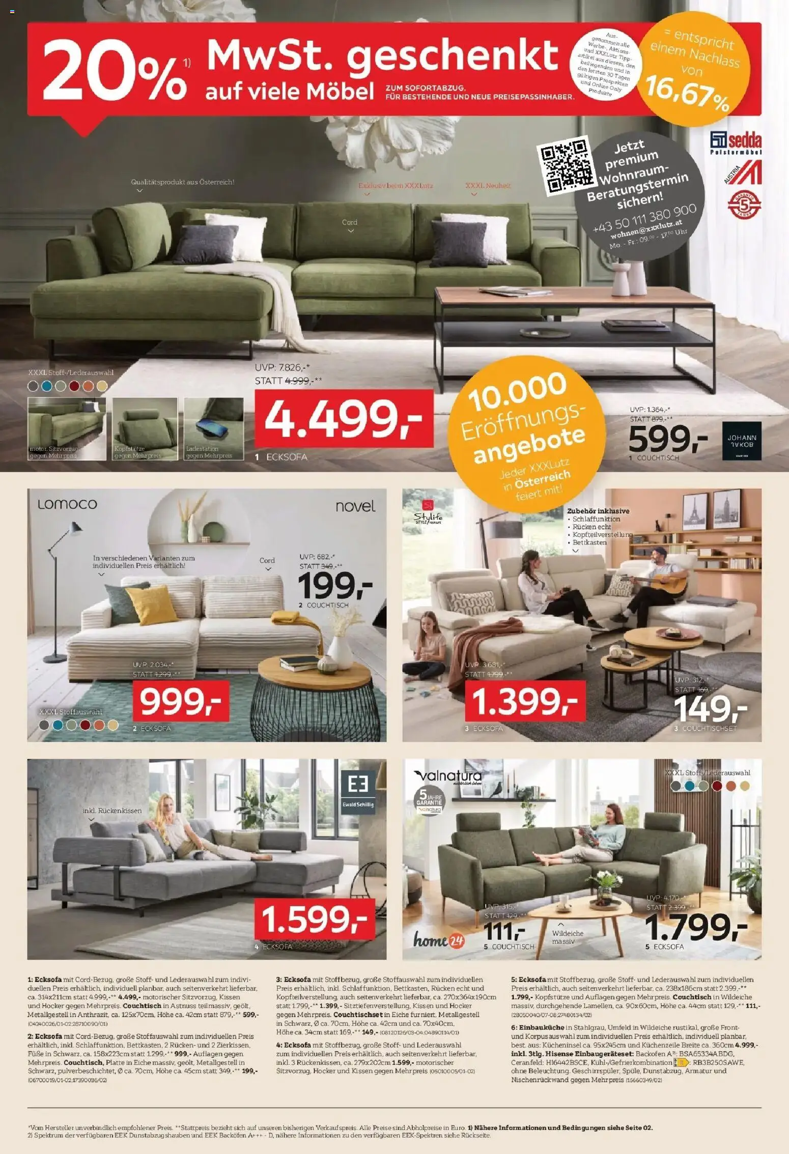 XXXLutz Eröffnung in Mistelbach Alle feiern mit! gültig ab 12.05.2026 | Seite: 6 | Produkte: Uhr, Sofa, Couchtisch, Küchenzeile
