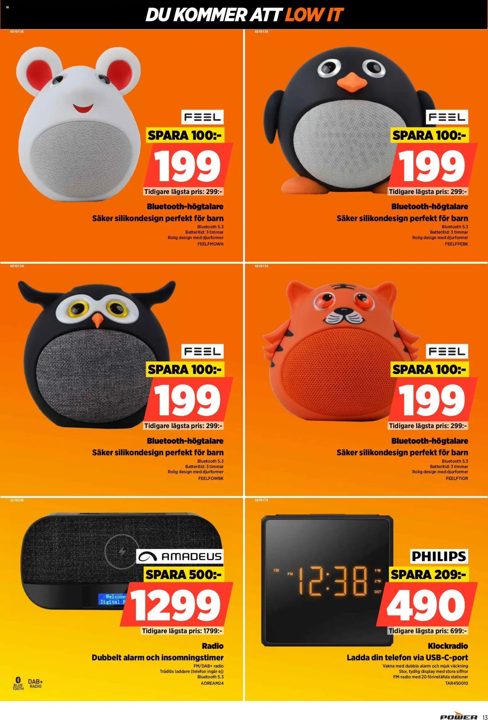 Power reklamblad aktuell från 28/09/2026 | Sida: 13 | Produkter: Telefon, Radio, Laddare