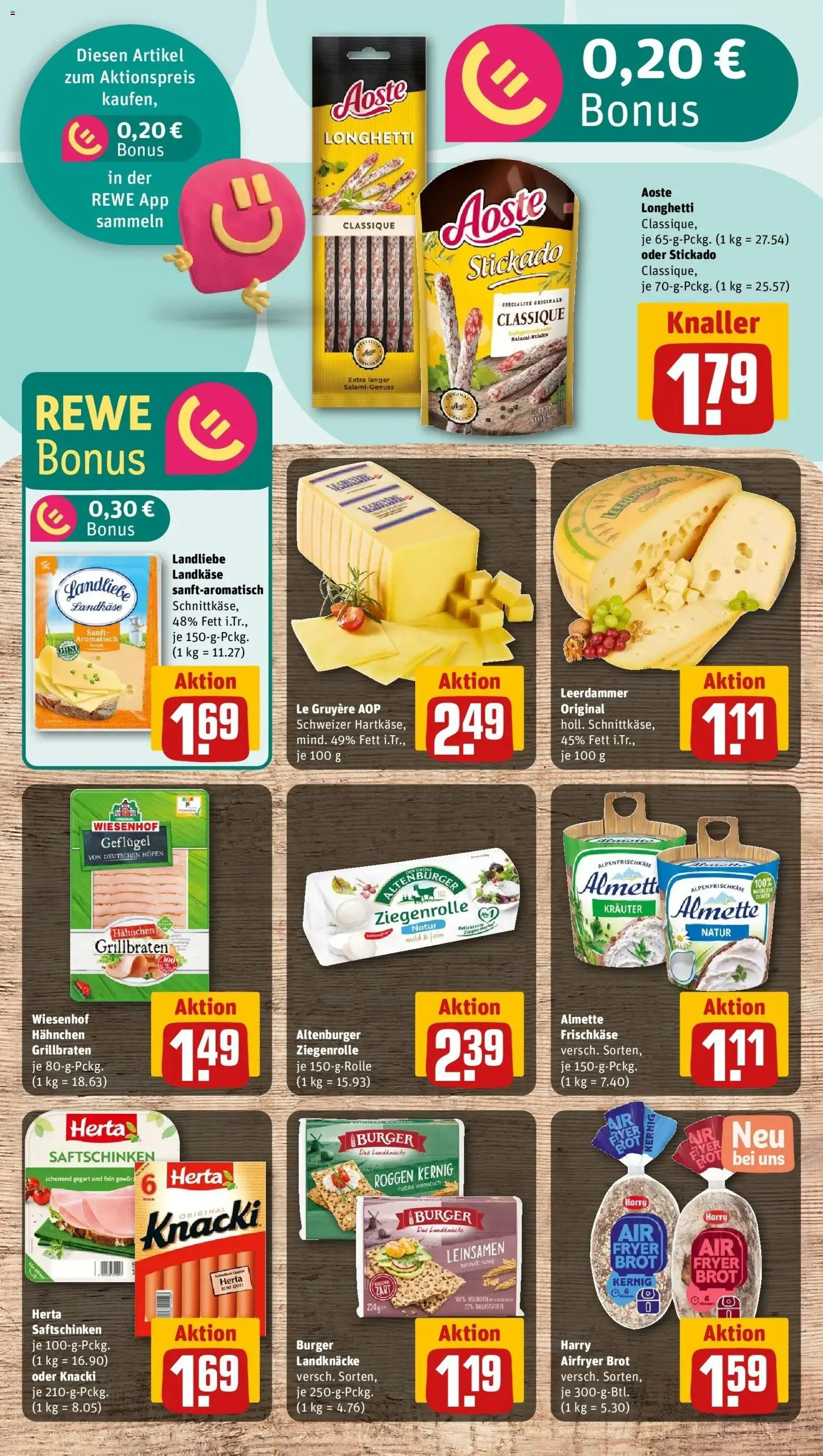 REWE Prospekt ab 04.05.2026 zum Blättern » Angebote | Seite: 13 | Produkte: Hahnchen, Brot, Salami, Frischkase