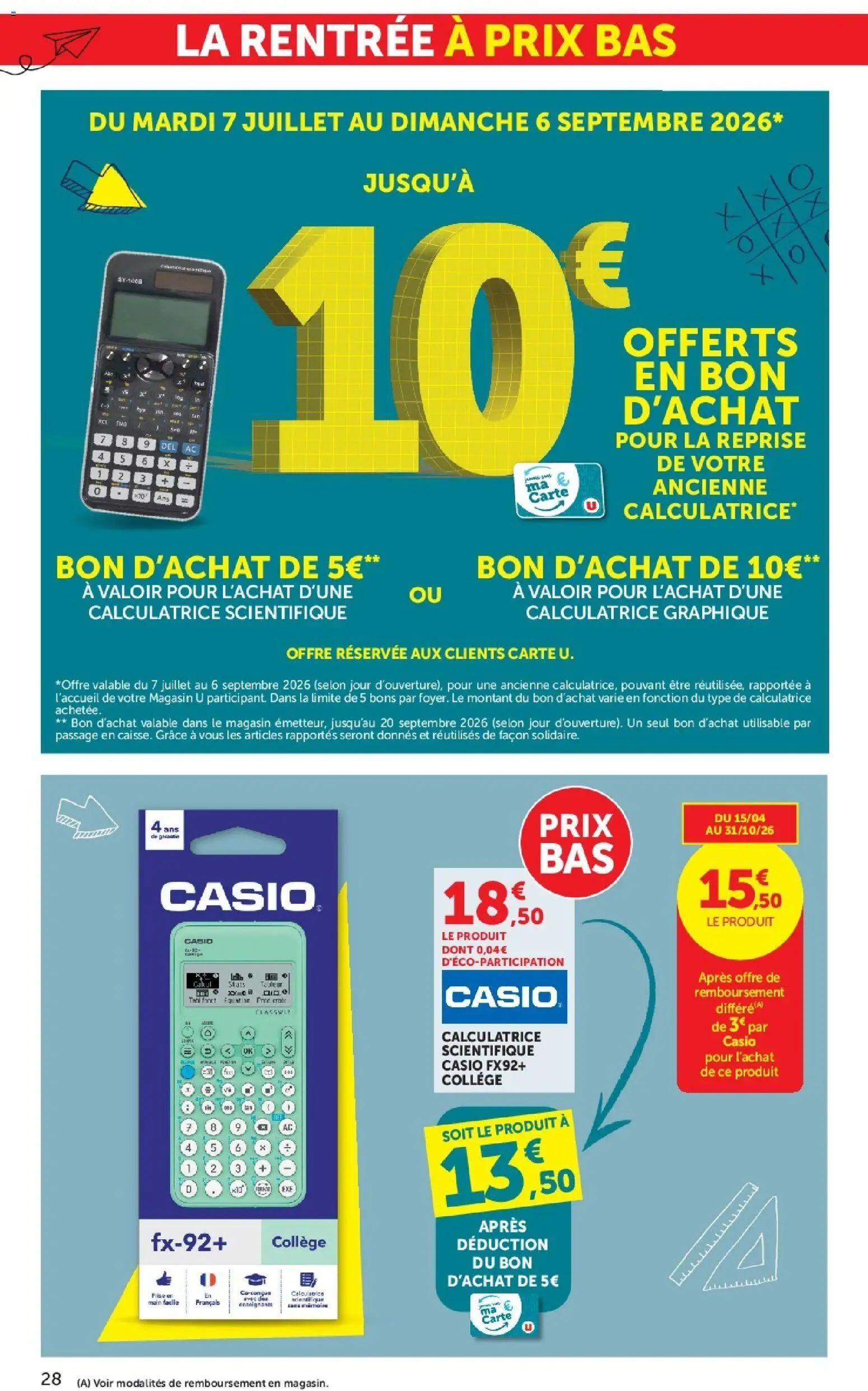 {H1} | Page: 28 | Produits: Calculatrice