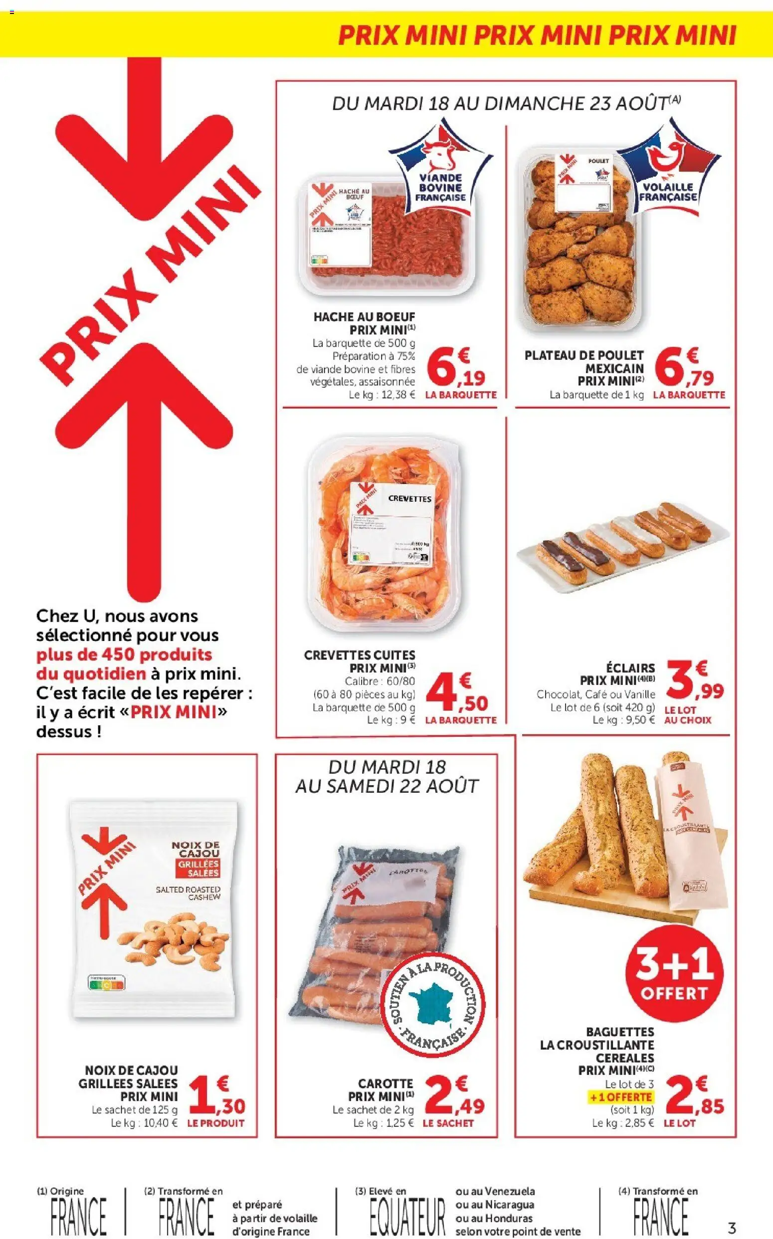 {H1} | Page: 3 | Produits: Plateau, Poulet, Viande, Noix