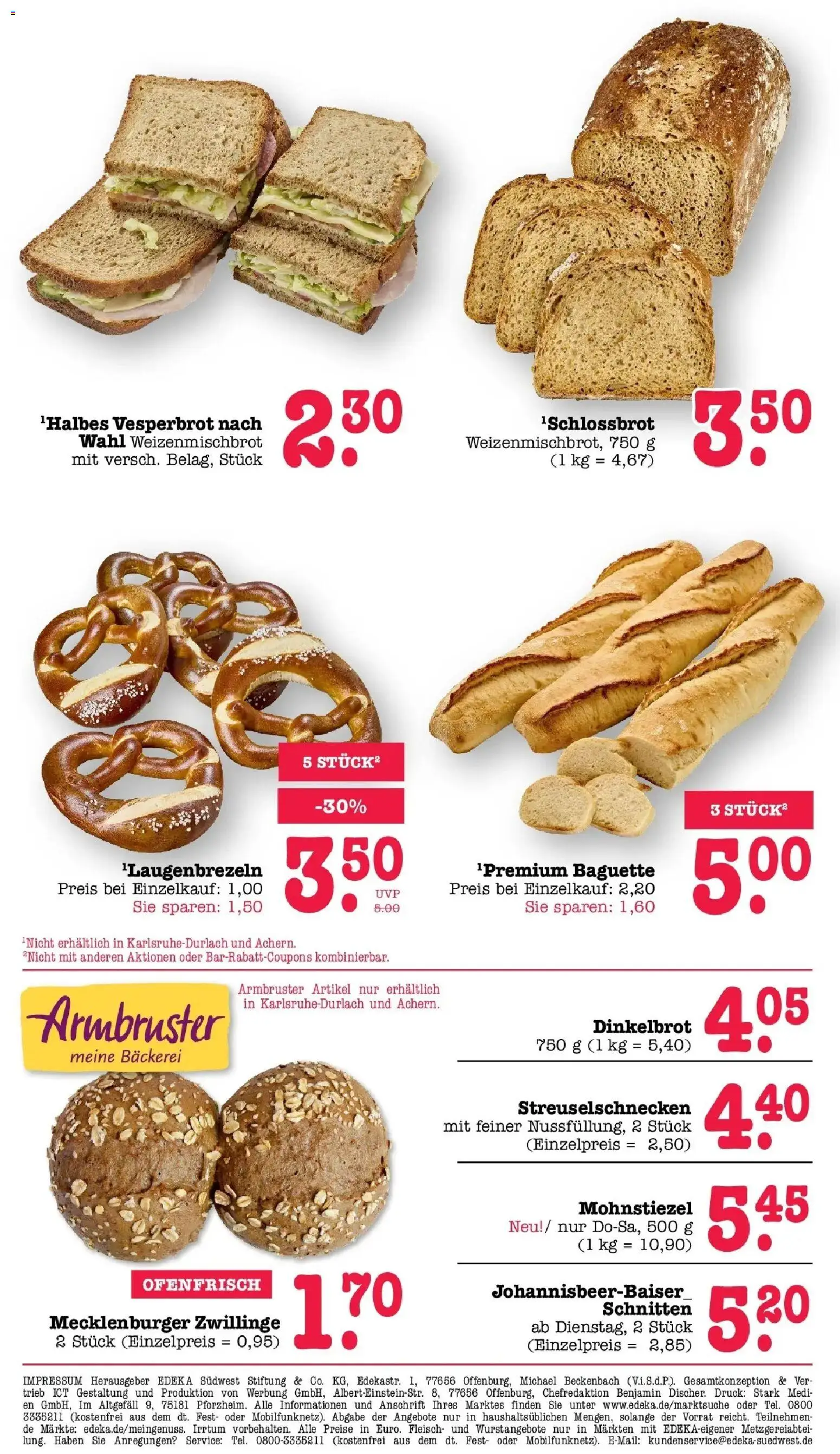 Edeka Prospekt Bühlertal – gültig ab 27.07.2026 | Seite: 14 | Produkte: Bäckerei, Baguette, Fleisch