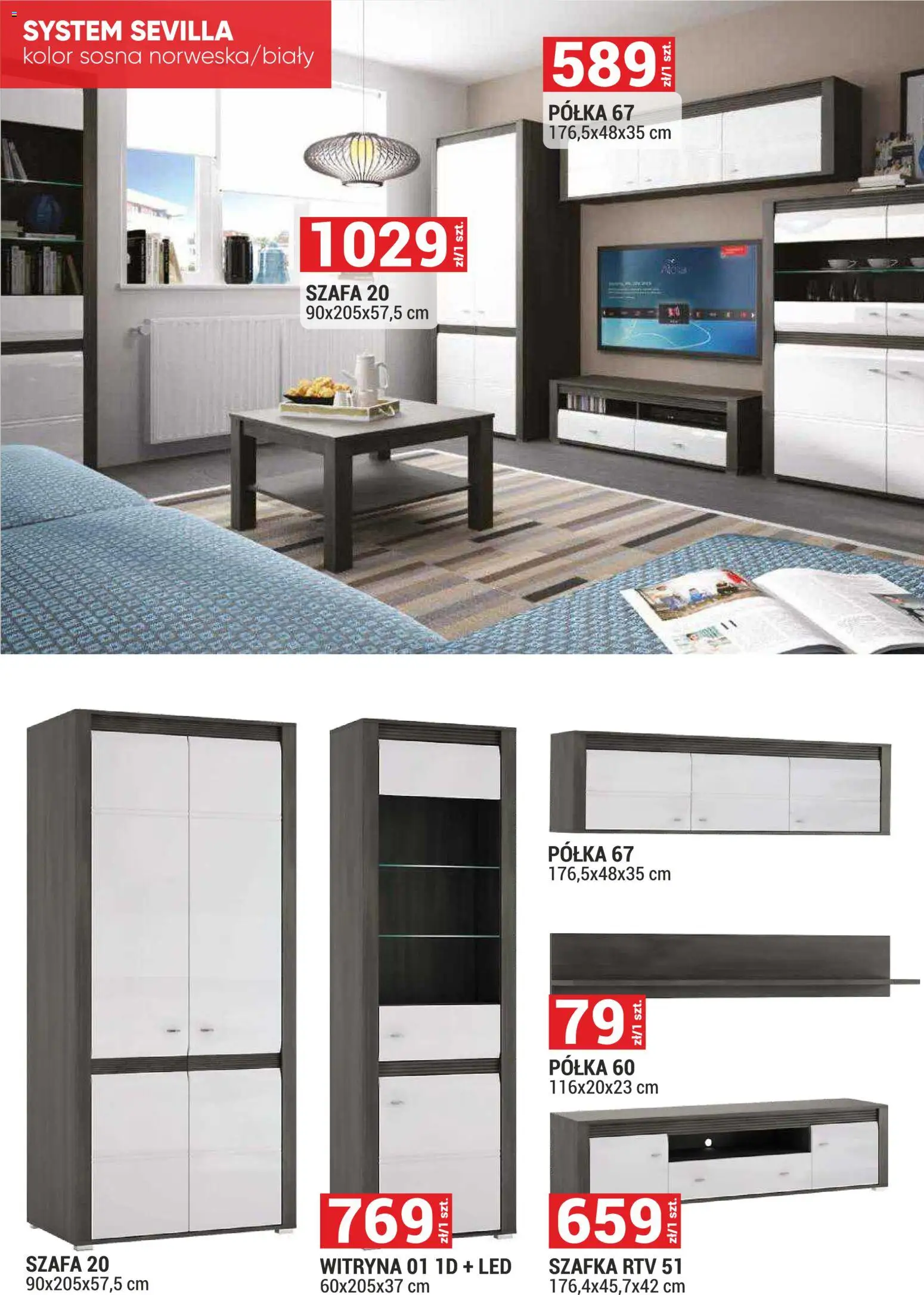 Merkury Market gazetka - Meble, Wypoczynki, Materace od 01.07.2026 | Strona: 6 | Produkty: Szafa, Półka, szafka RTV, Witryna