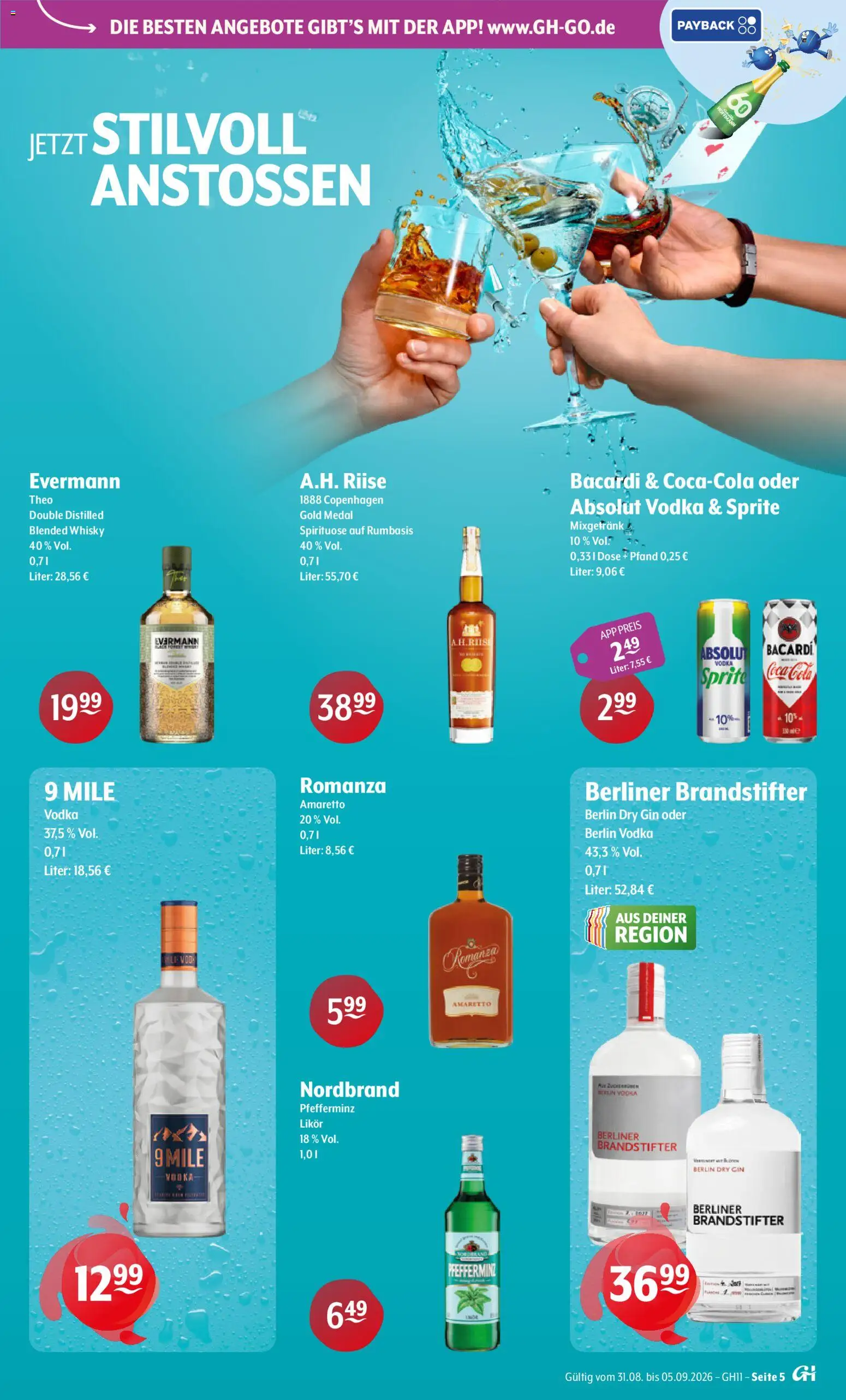 Getränke Hoffmann Prospekt – gültig ab 31.08.2026 | Seite: 5 | Produkte: Whisky, Coca cola, Cola, Vodka