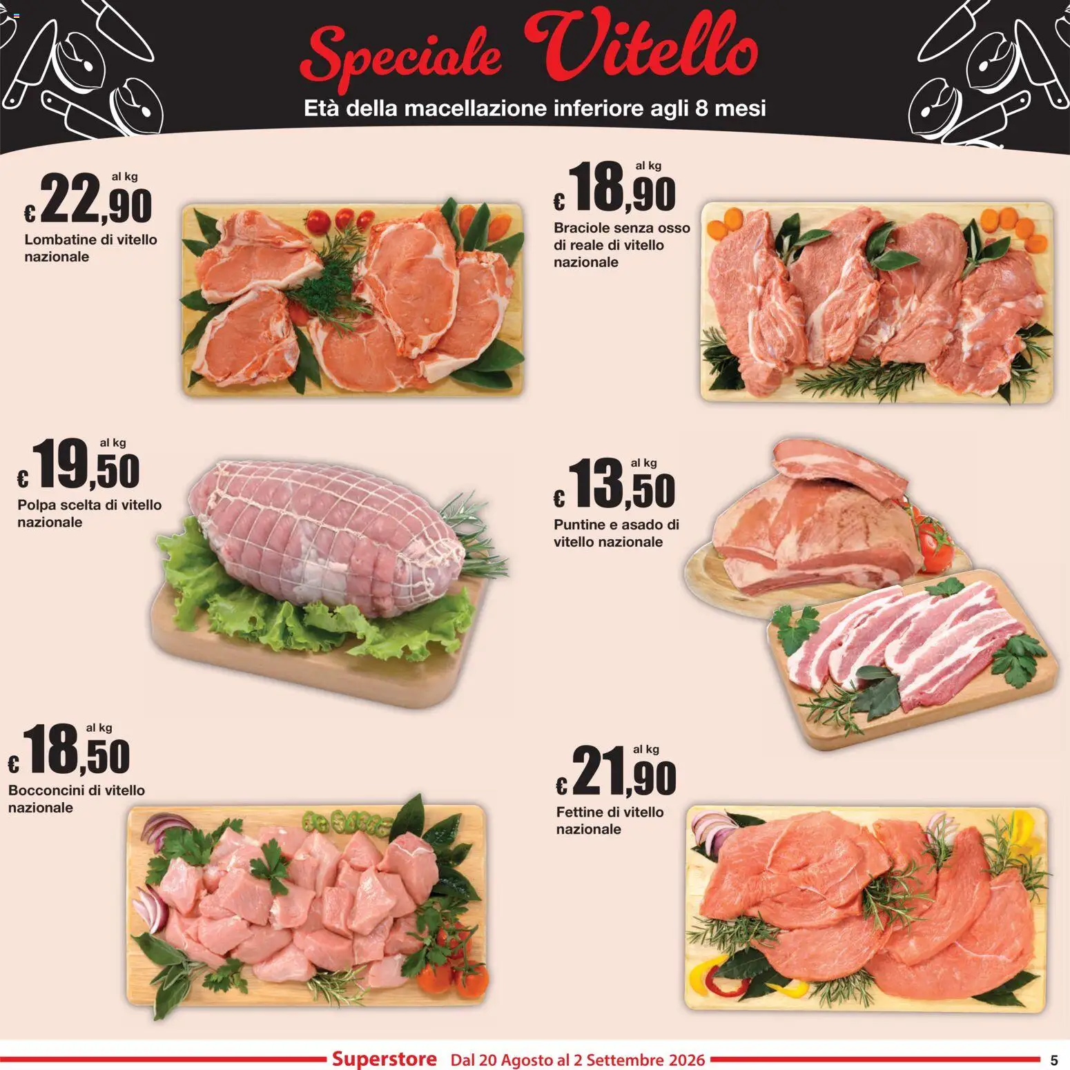 Volantino Sì con Te del 20/08/2026 | Pagina: 5 | Prodotti: Vitello