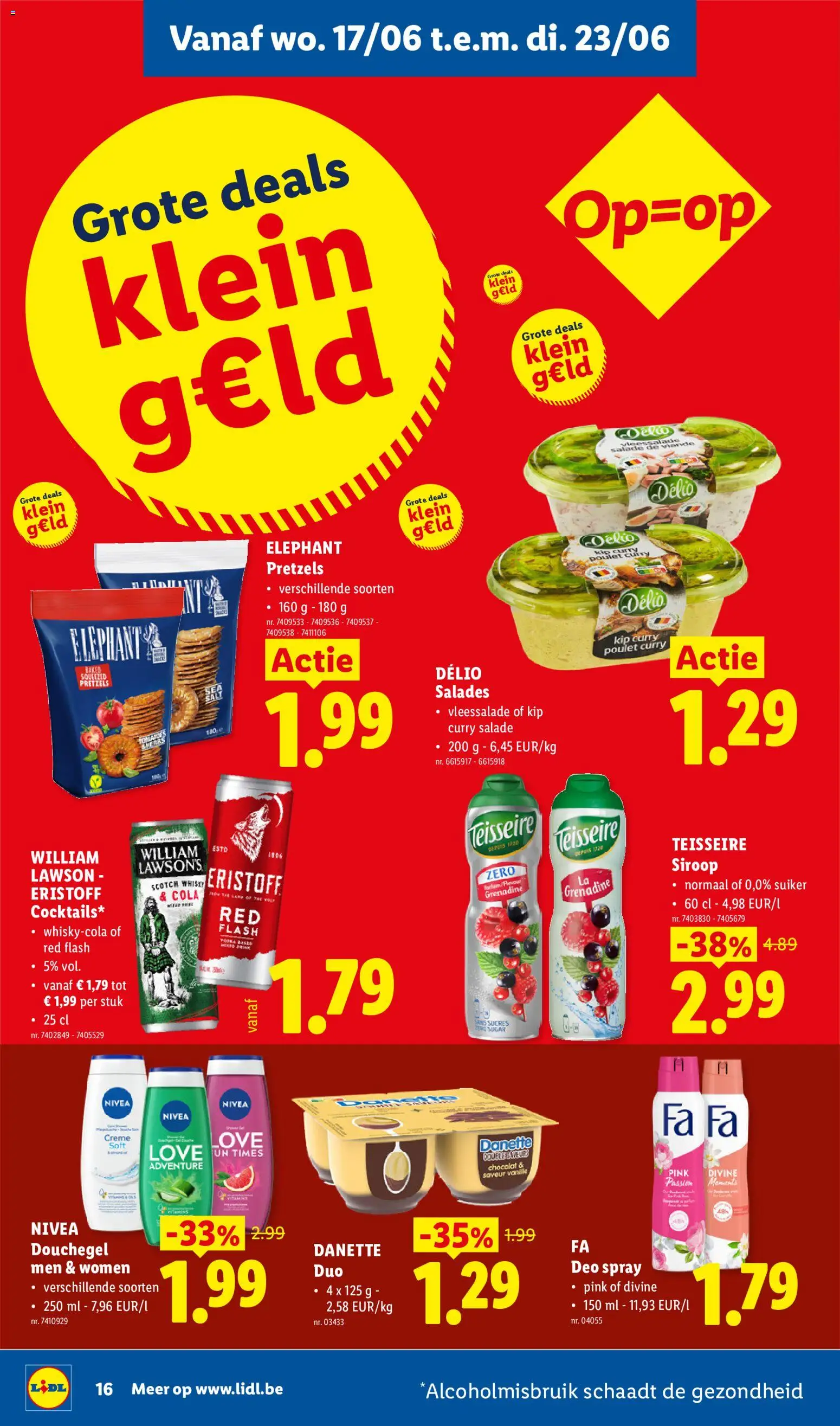 {H1} | Pagina: 16 | Producten: Whisky, Salade, Kip, Deodorant