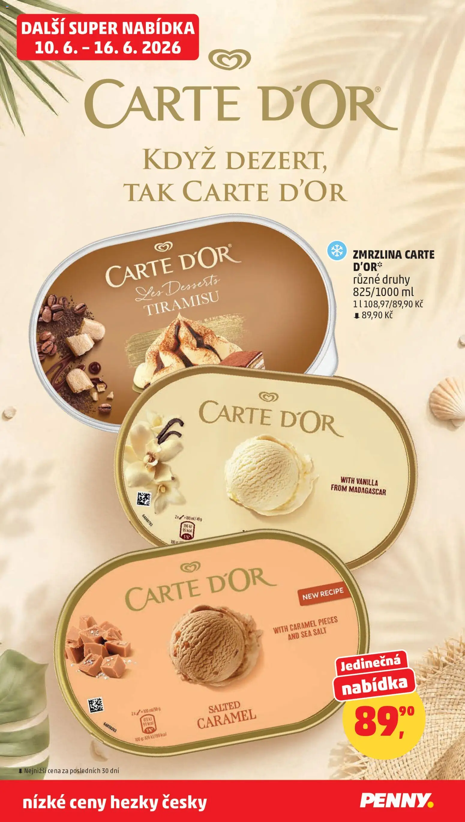 Penny Market leták od 10.06.2026 | Strana: 36 | Produkty: Carte D'Or zmrzlina, Tiramisu, Zmrzlina, Carte d'or