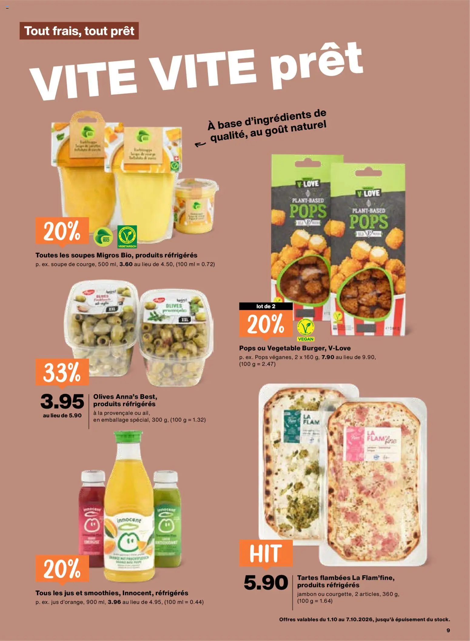Migros aktionen FR – gültig ab 01.10.2026 | Seite: 9 | Produkte: Burger