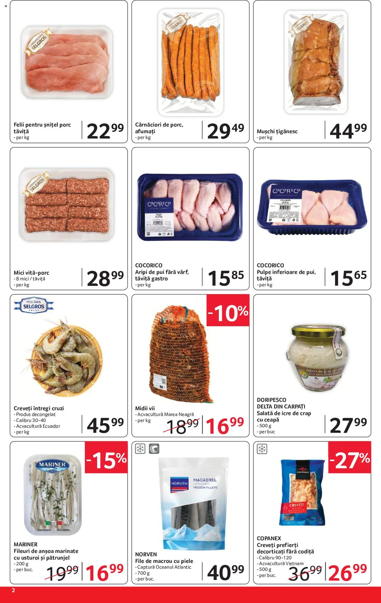 Noul catalog Selgros – valabil de la 26.06.2026 | Pagină: 2 | Produse: Mici, Salată, Ceapă, Usturoi