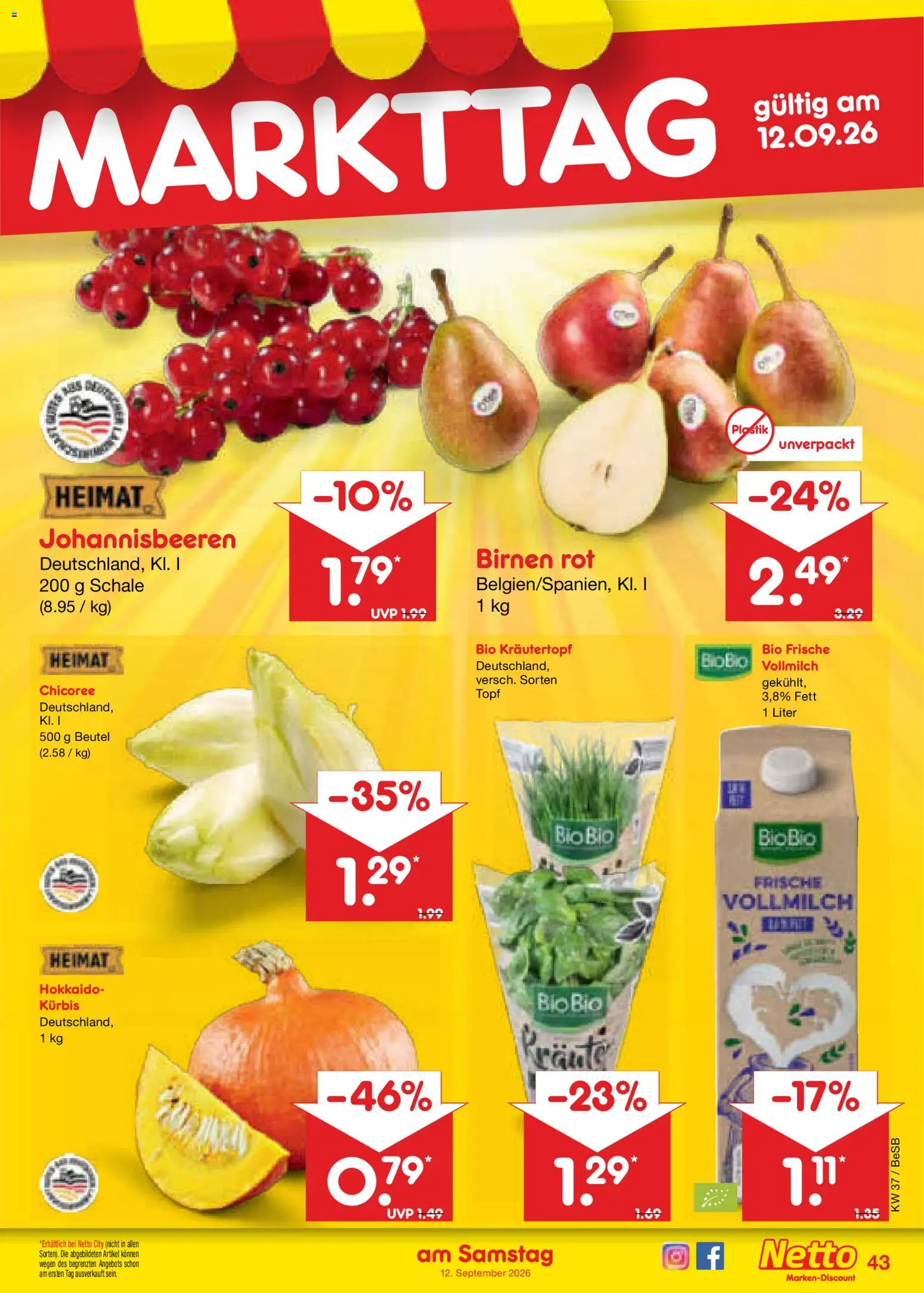 Netto Marken-Discount Prospekt – gültig ab 07.09.2026 | Seite: 61 | Produkte: Kürbis