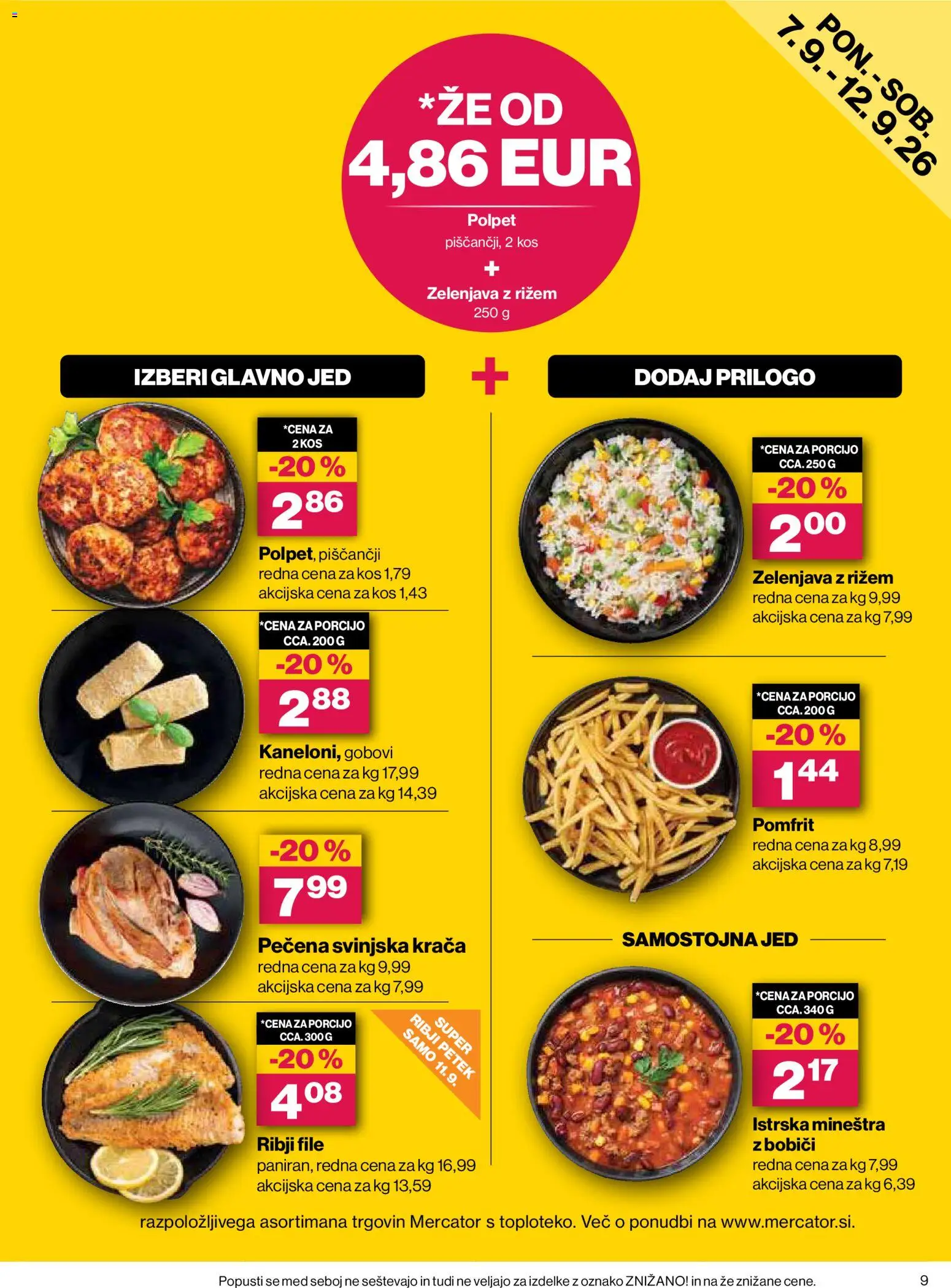 Novi Mercator katalog ponudbe – veljaven od 03.09.2026 | Stran: 9 | Izdelki: Med, Kos, Zelenjava