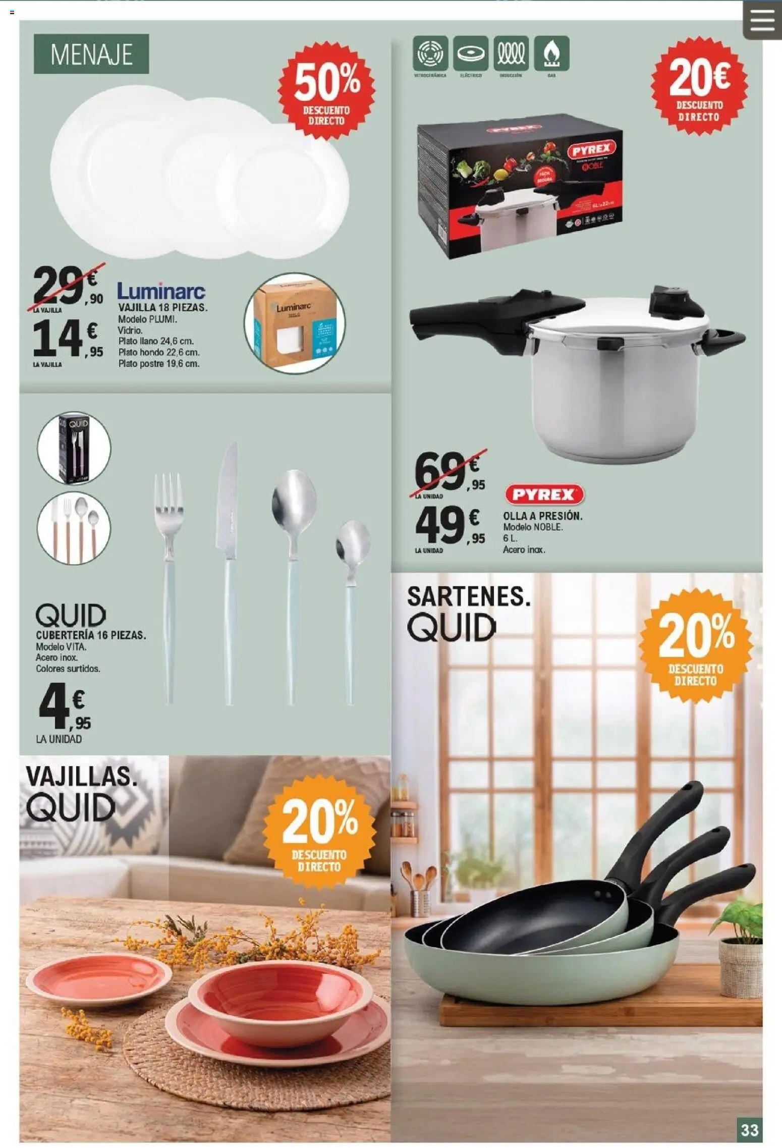 E.Leclerc Miranda de Ebro │ válido desde el 17/07/2026 | Página: 33 | Productos: Βρεφικό κρεβάτι, Cubertería