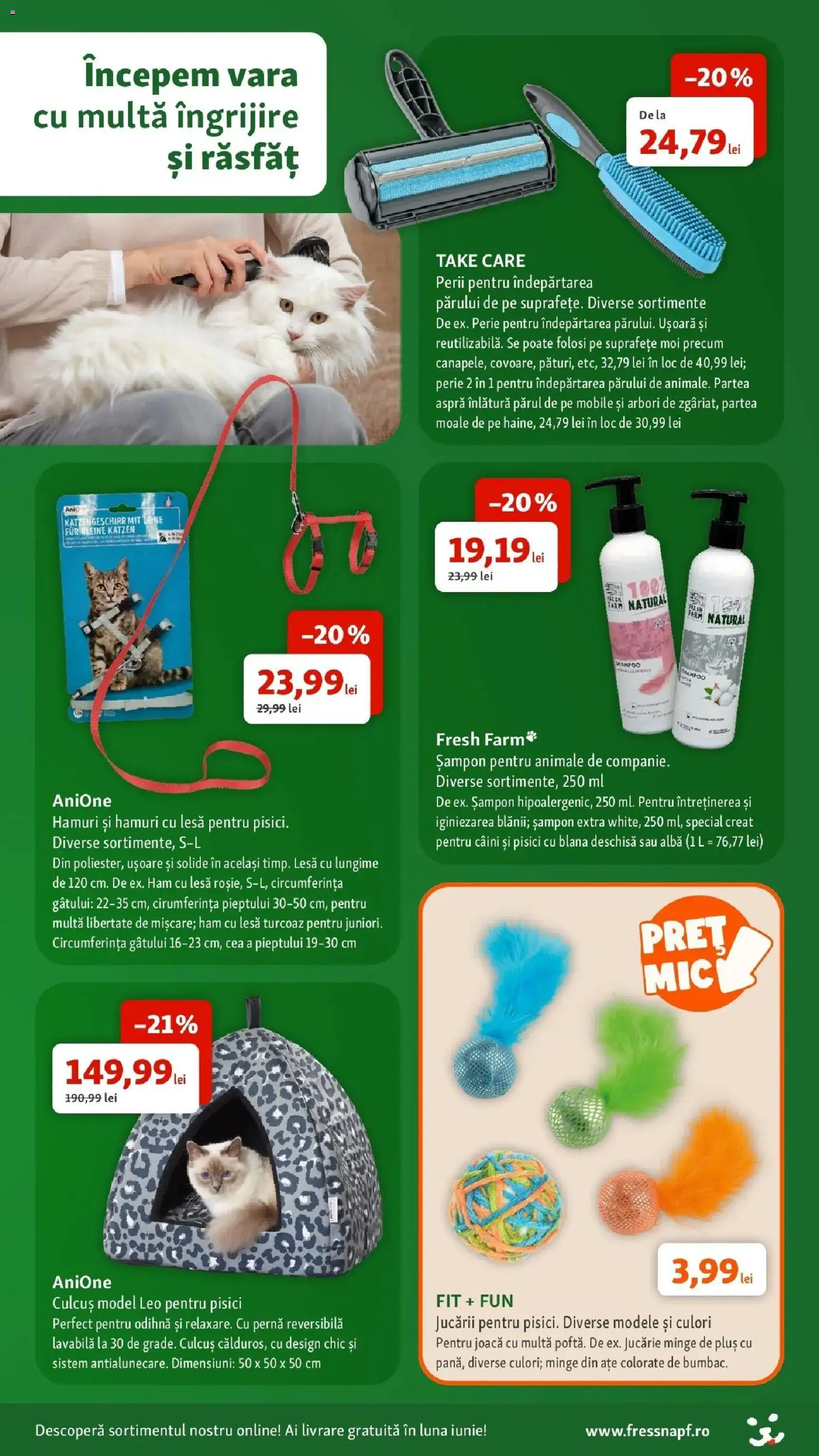 Noul catalog Fressnapf – valabil de la 04.06.2026 | Pagină: 13 | Produse: Pernă, Perie, Șampon, Türk kahvesi öğütme değirmeni