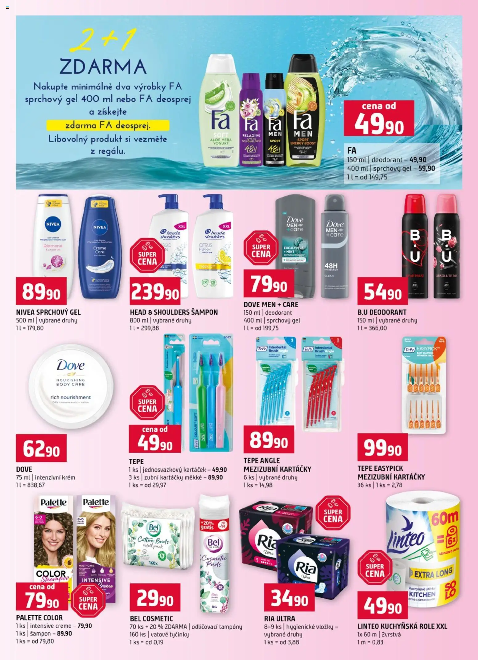 Terno leták od 22.07.2026 | Strana: 14 | Produkty: Sprchový gel, Tyčinky, Tampony, Šampon