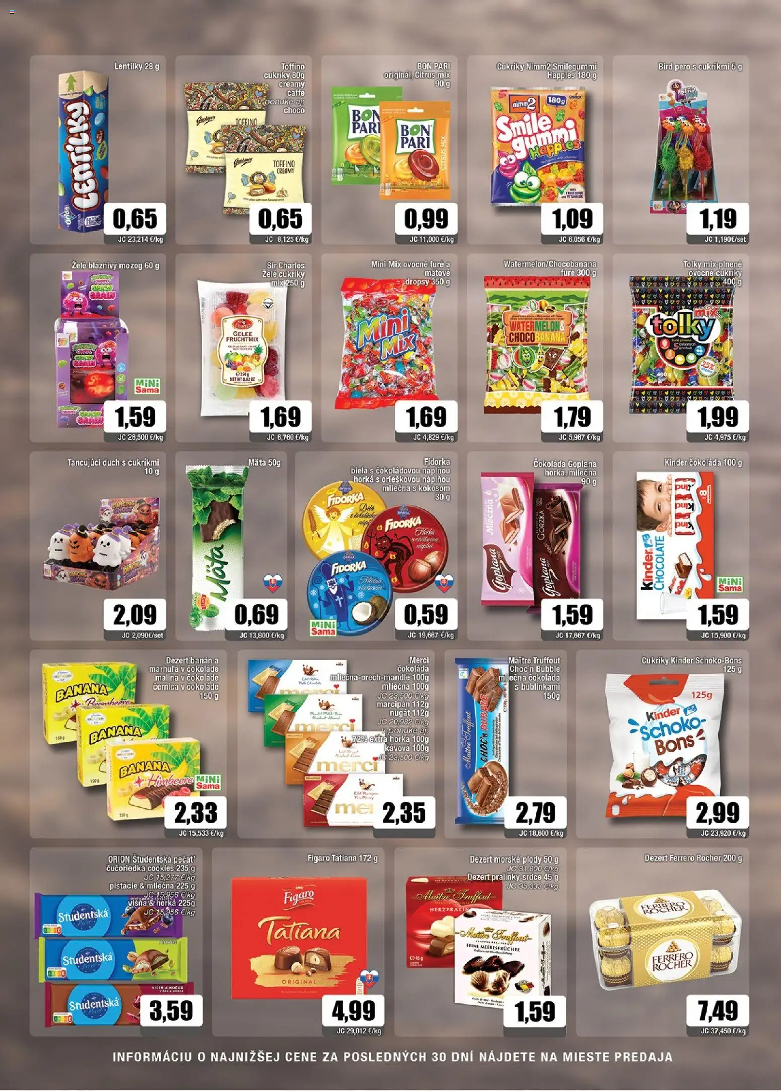 Nové Sama akcie – leták je platný od 02.10.2026 | Strana: 9 | Produkty: Pero, Ferrero Rocher, Dezert, Pistácie