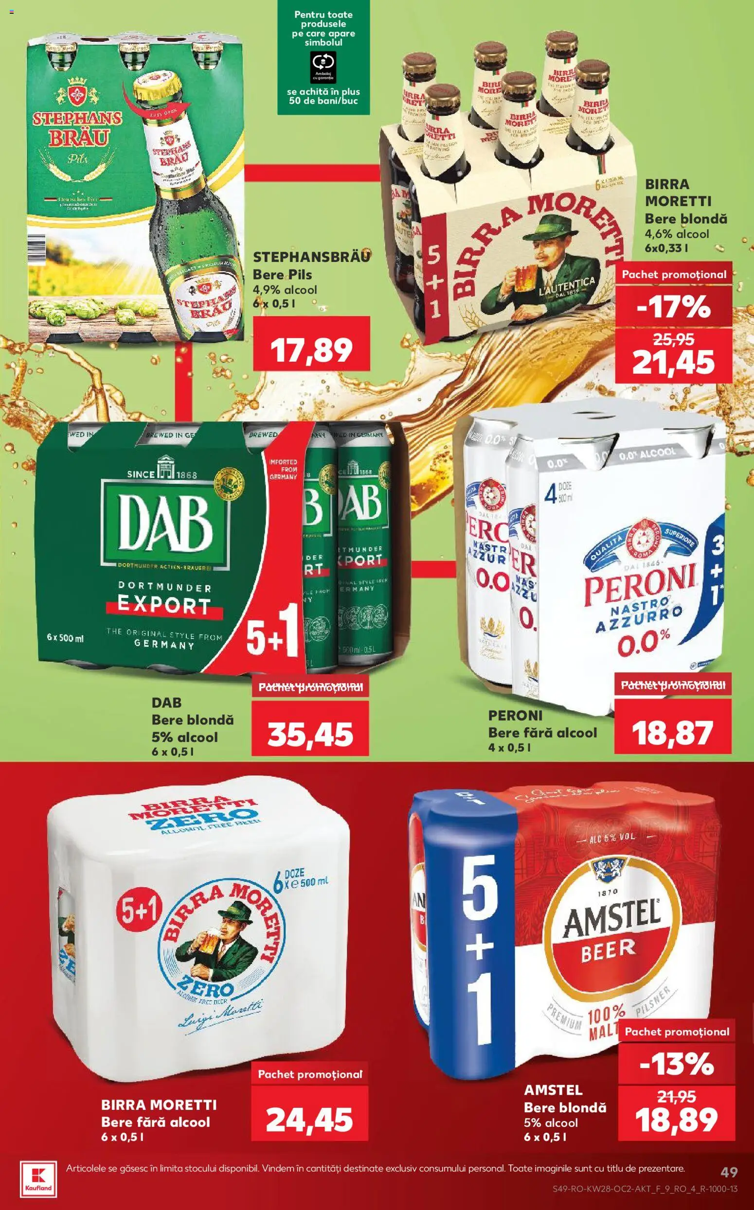 Noul catalog Kaufland – valabil de la 08.07.2026 | Pagină: 49 | Produse: Delgeç, Bere