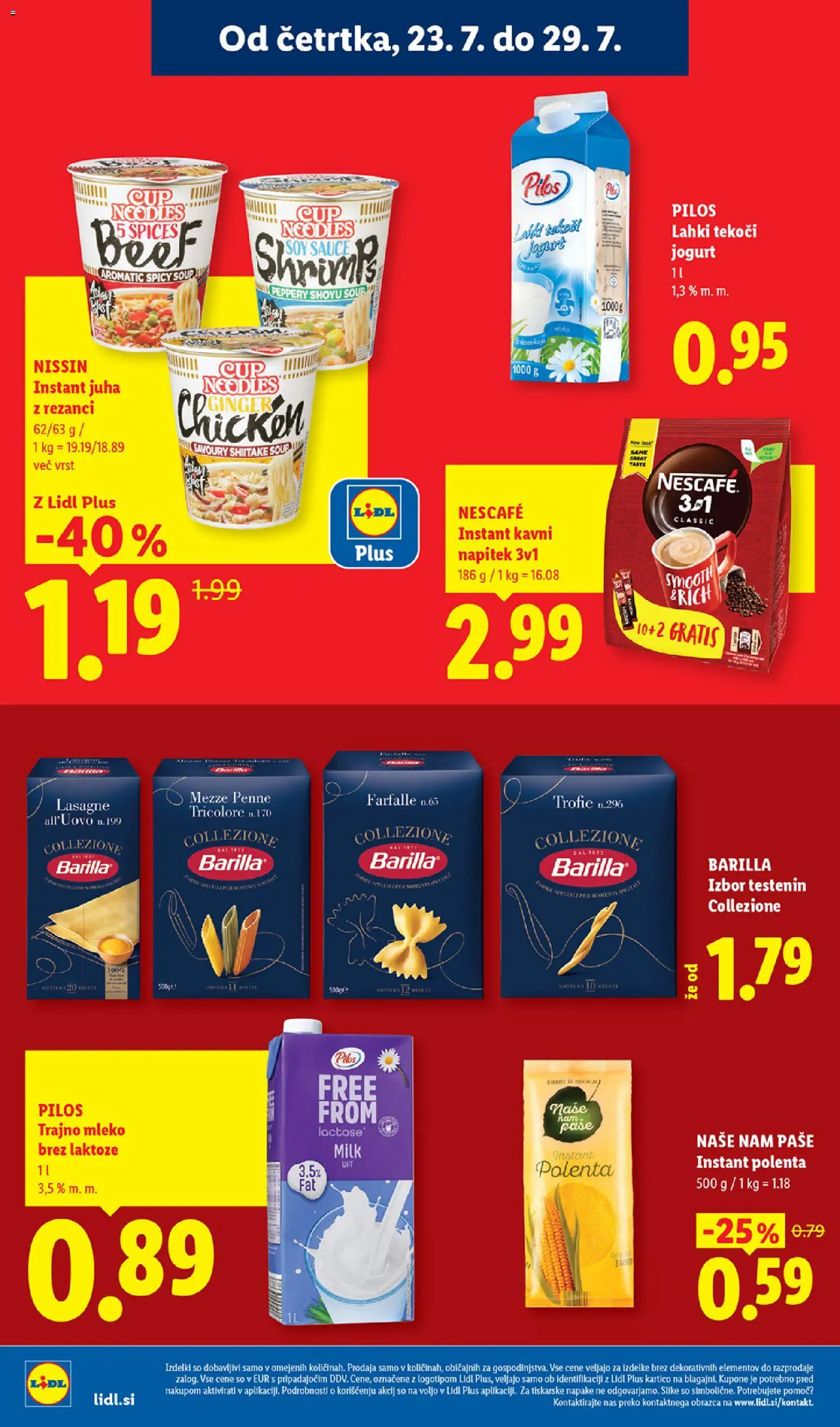 Novi Lidl katalog ponudbe – veljaven od 23.07.2026 | Stran: 8 | Izdelki: Juha, Mleko, Jogurt, Polenta